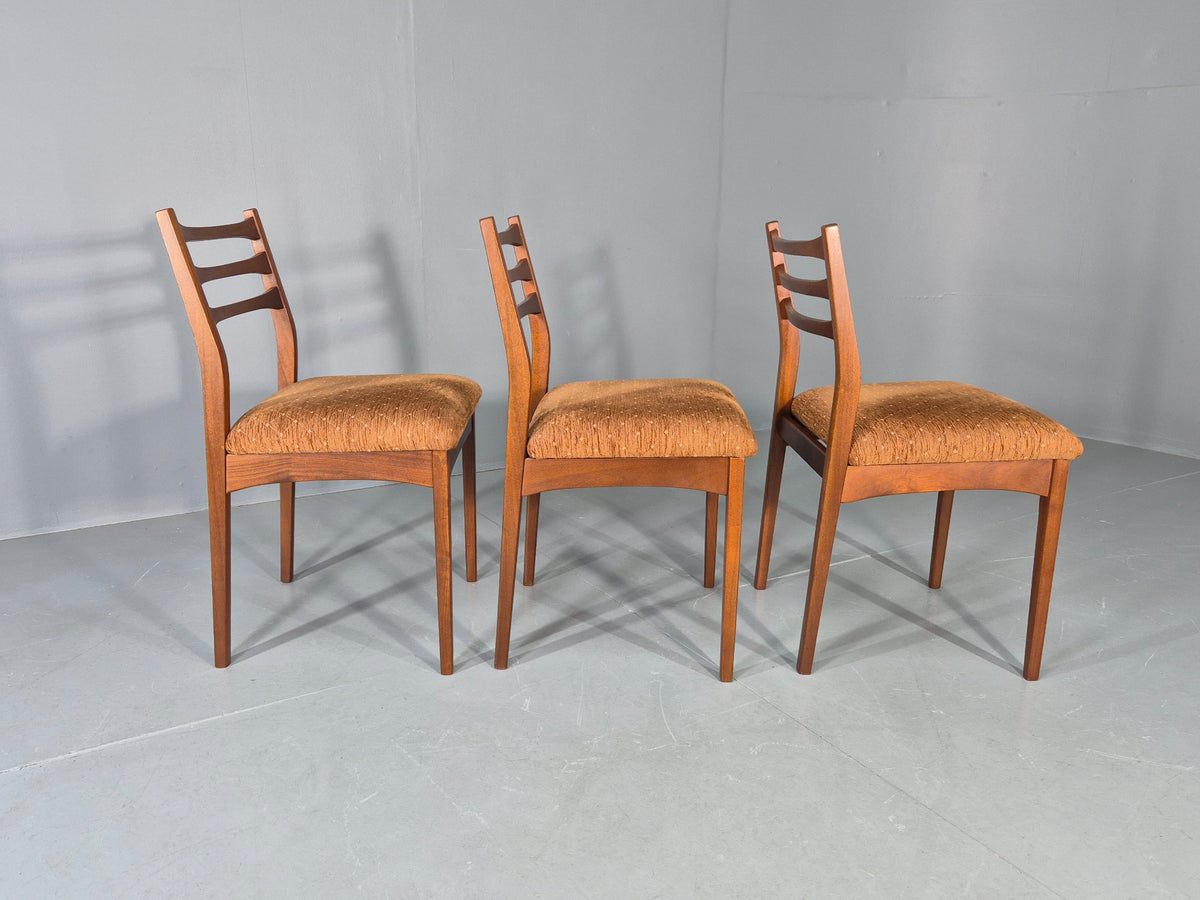3 Vintage Jentique Dining Chairs 1970s Retro Teak Frames MCM Eb13053