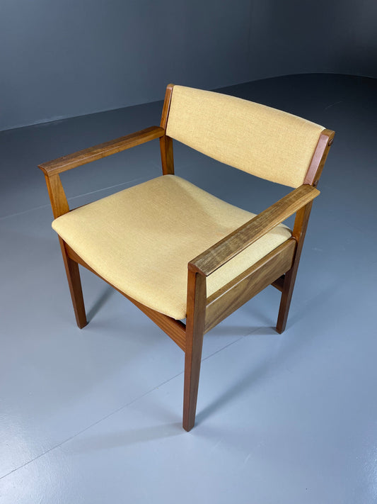 Vintage Mid Century Desk Elbow Chair Danish Teak Retro 1960s EB06348