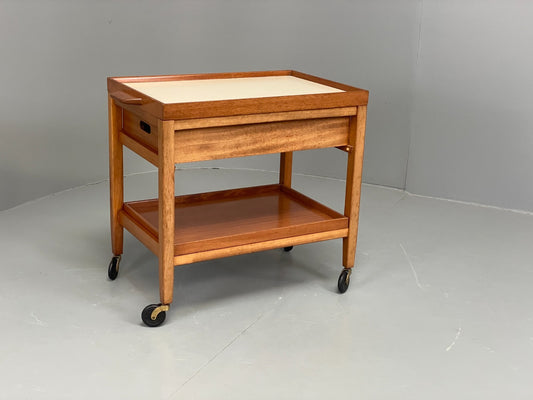 Vintage 1960s Serving Trolley Danish Formica Top Retro Adjustable EB11694 MWOO