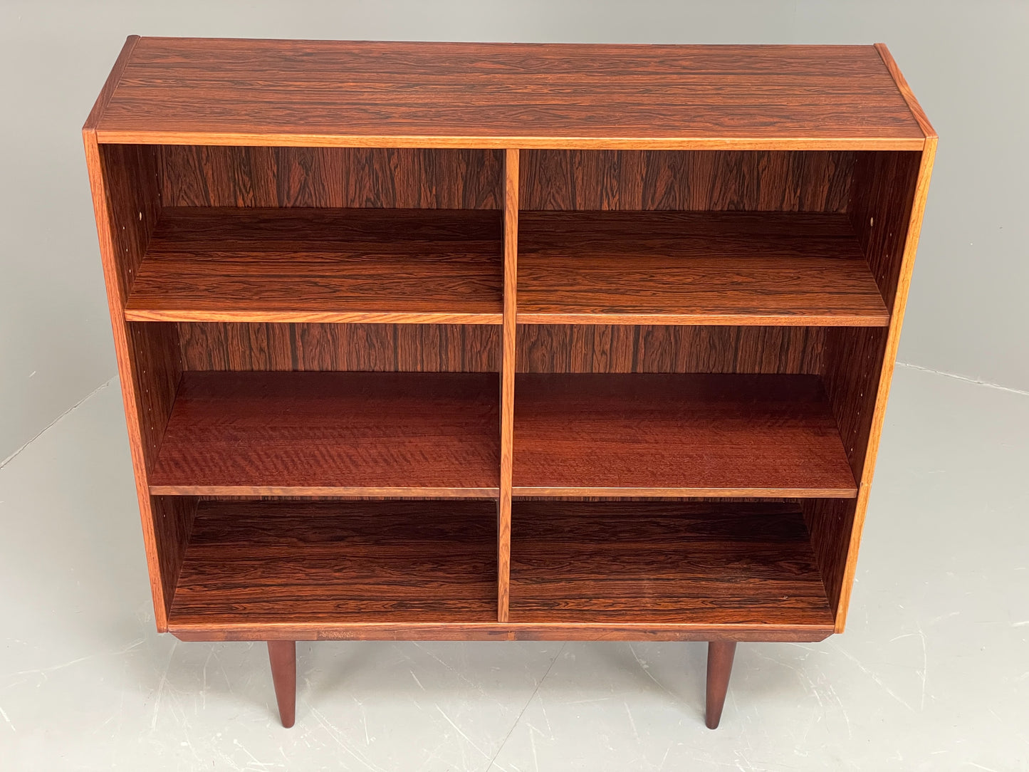 Vintage Danish 1970s Bookcase Mid Century Shelving Retro Darkwood EB12067