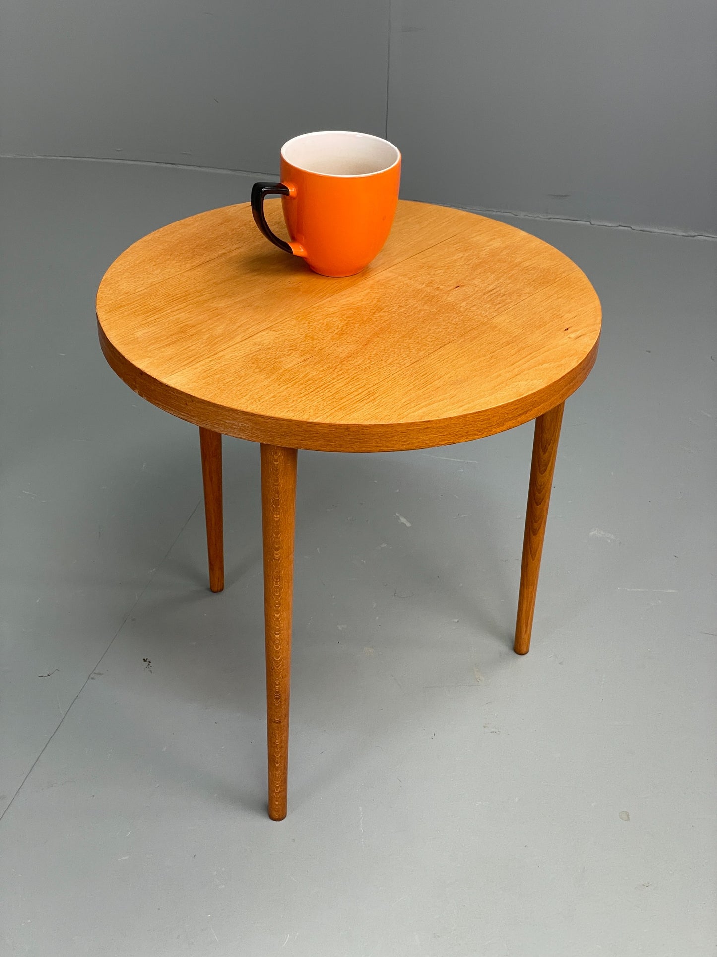 Vintage Circular Nesting Tables Set of Three Retro Mid Century Beech EB12875