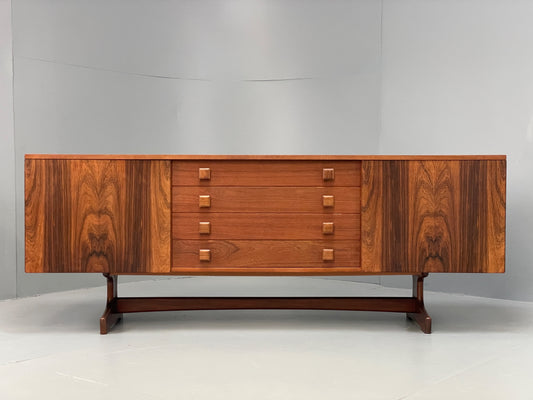 Vintage Teak Sideboard Vanson Mid Century 1960s Walnut Retro Shelving EB12881