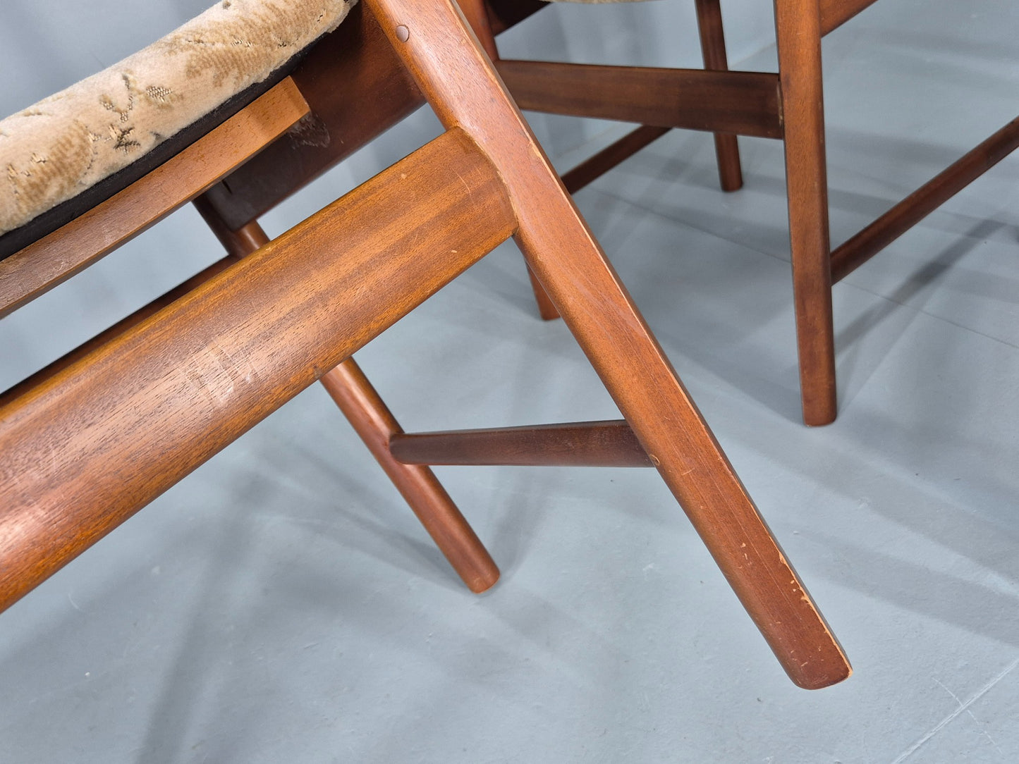 4 Vintage Teak Dining Chairs White and Newton 1960s Retro MCM EB12254