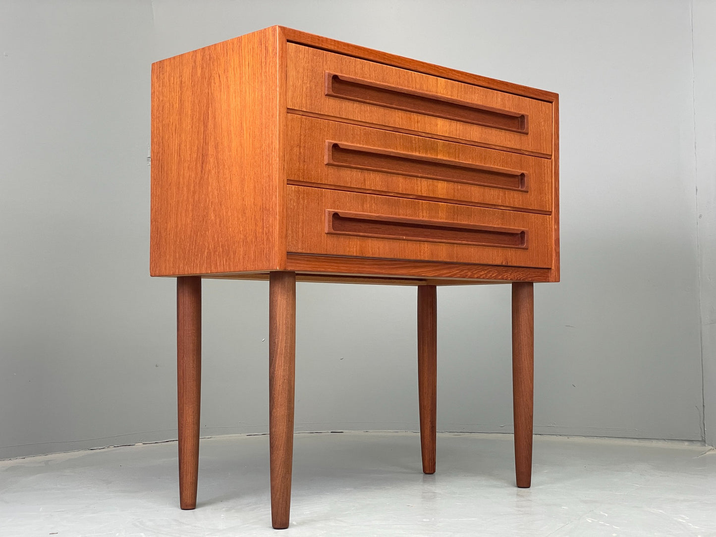 Vintage Chest Of Drawers Teak 1960s Danish Mid Century Small Bedside EB12606