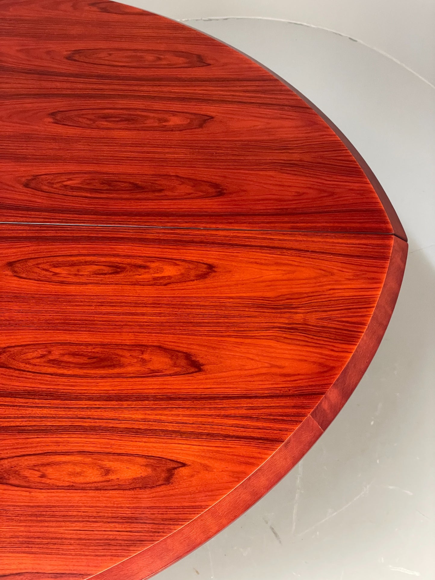 Vintage Circular Dining Table 1970s Danish Retro Rotating Top EB11990