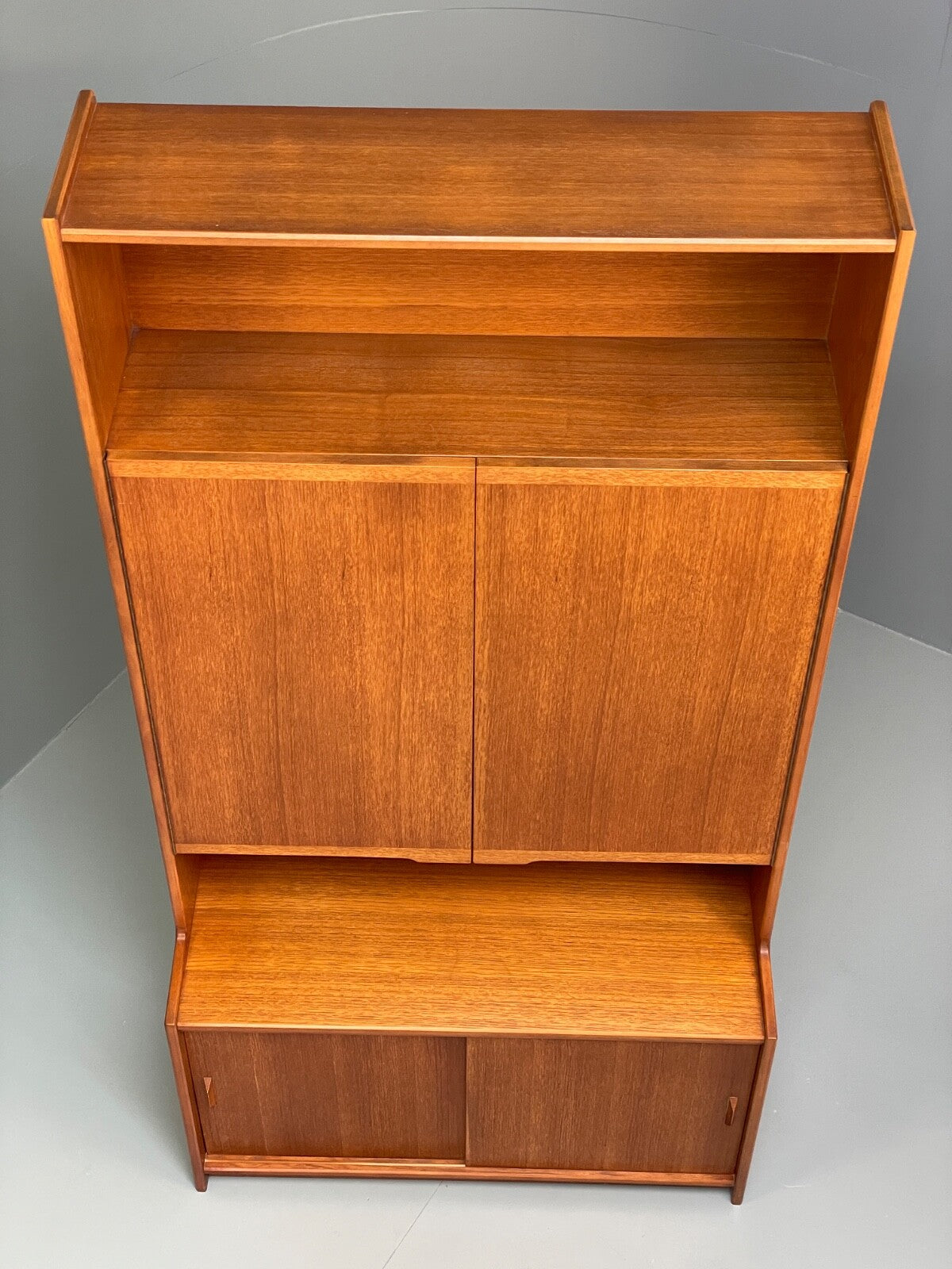 Vintage Teak Wall Unit By Gibbs Furniture 1970s Shelving Retro EB9752 MWOO - UKDK FURNITURE