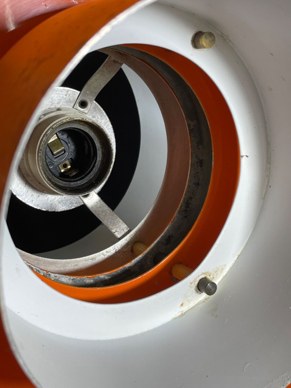 Mid Century Trava Brushed Aluminium, Orange Light, Plastic Detail EB5082 LCLS - UKDK FURNITURE