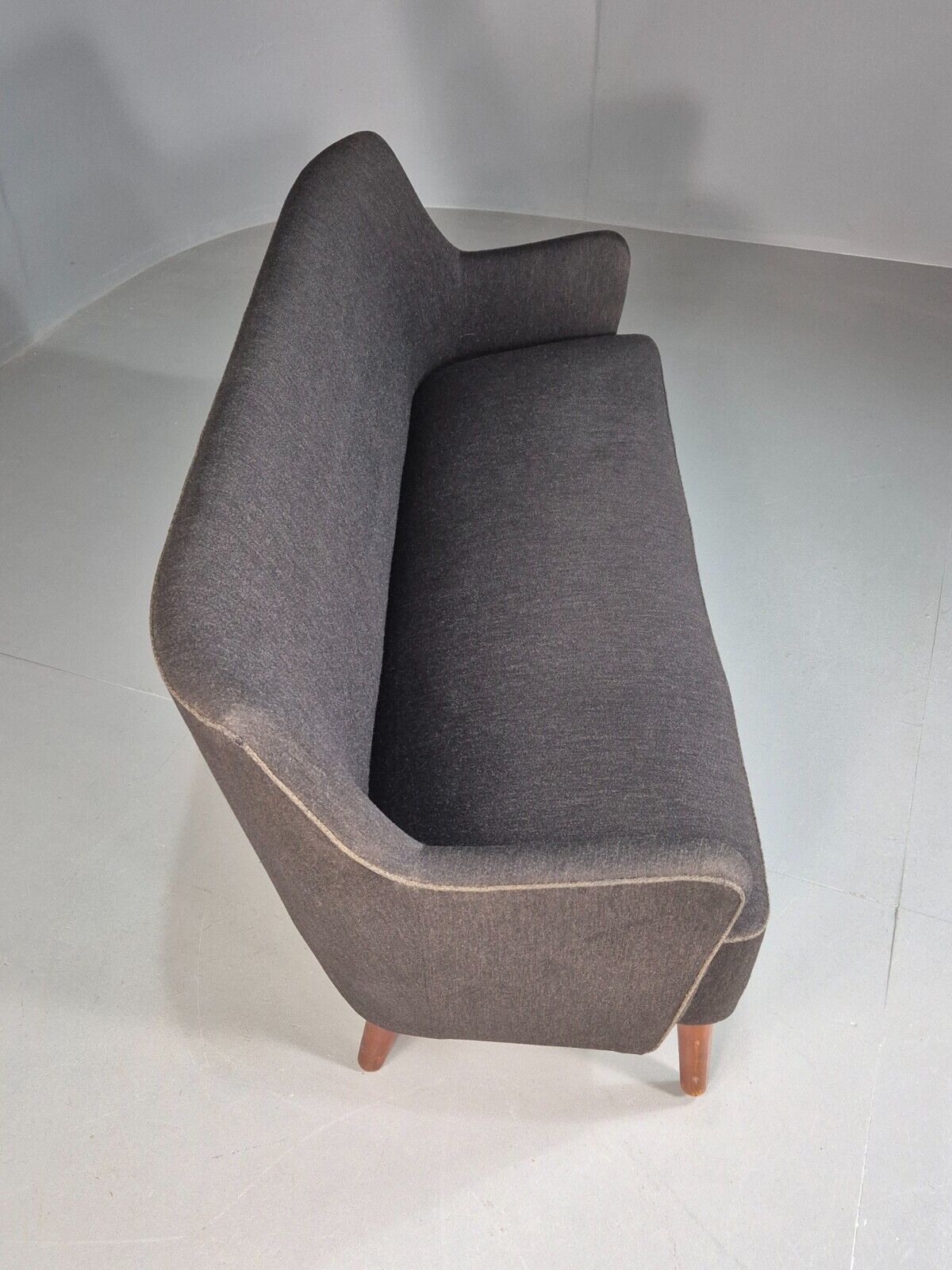 Vintage Danish 2 seat Sofa Dark Grey Mid Century Modern Retro 1950s EB8318 MNOR - UKDK FURNITURE