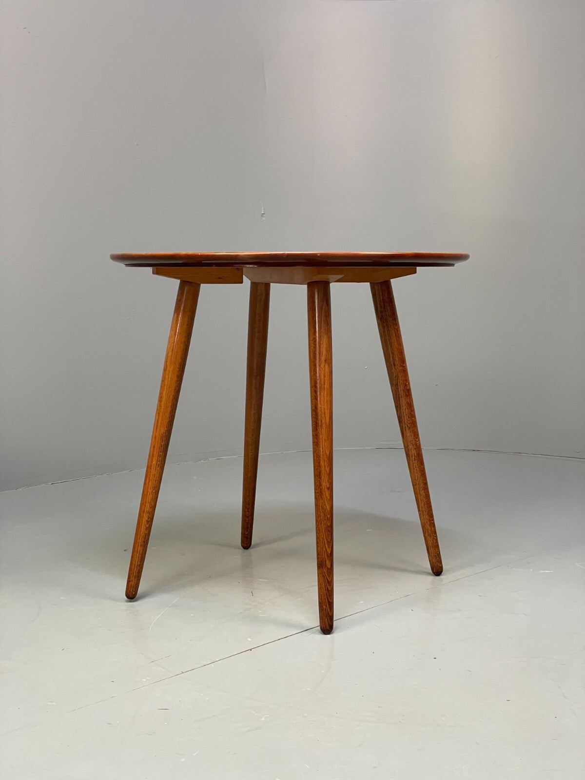 Vintage Round Walnut Coffee Table Side Table Mid Century Retro EB9428 MWOO - UKDK FURNITURE