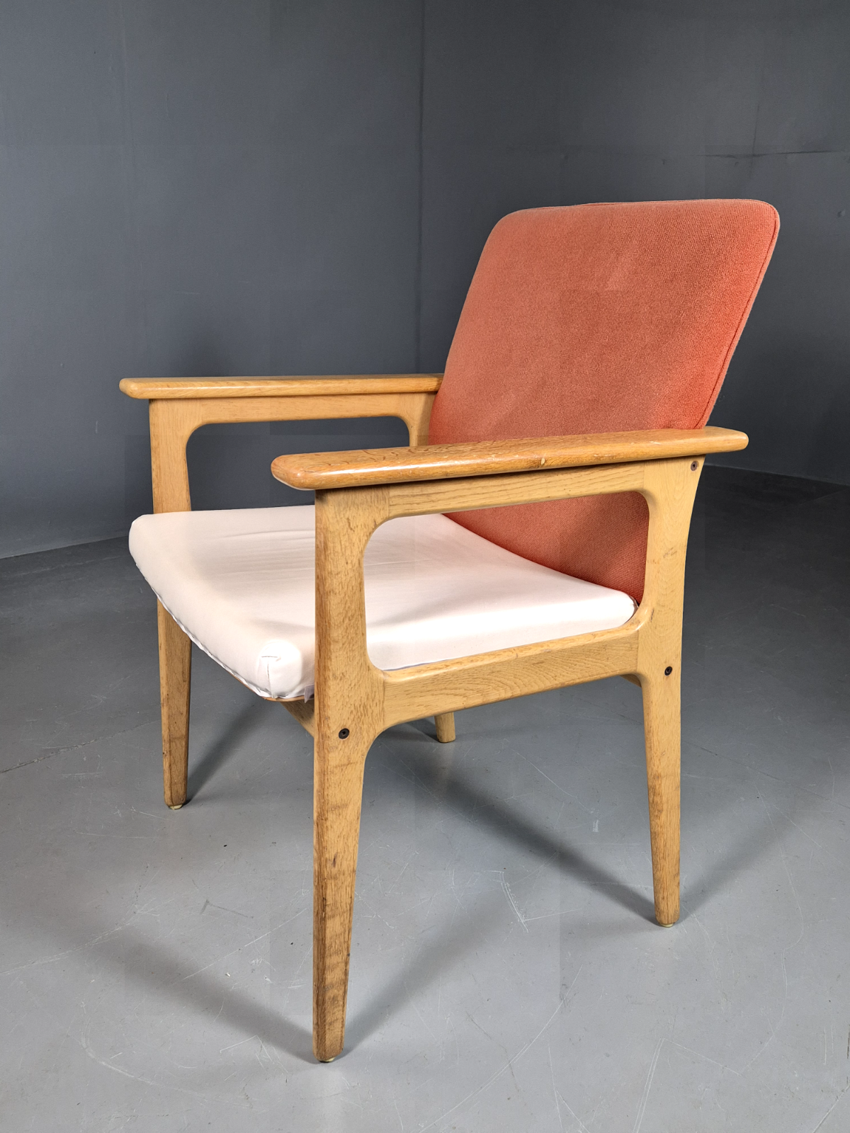 Vintage Danish Elbow Chair Oak Frame Odense Mobler Retro MCM EB6983 MNOR - UKDK FURNITURE