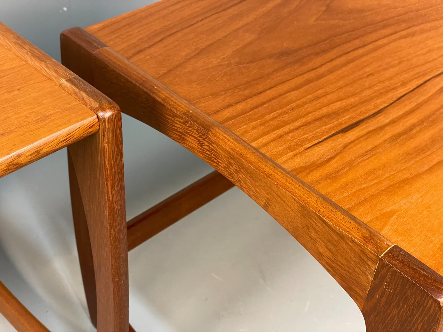 Vintage Teak Nesting Tables Set Of Three Coffee Tables EB8669 MWOO - UKDK FURNITURE