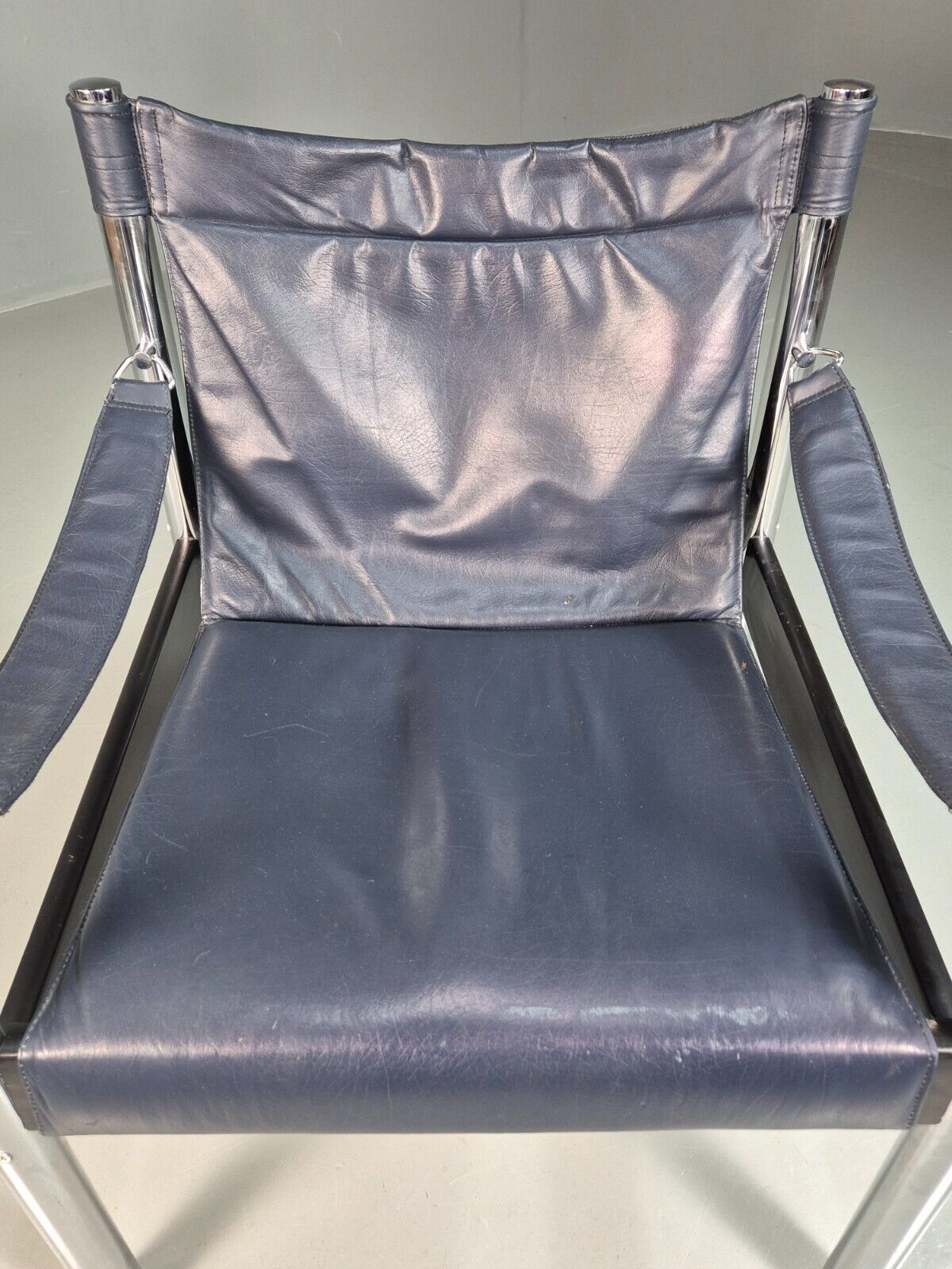 Vintage Danish Leather Safari Chair Borge Johansen 1970s EB7758 MNOR - UKDK FURNITURE