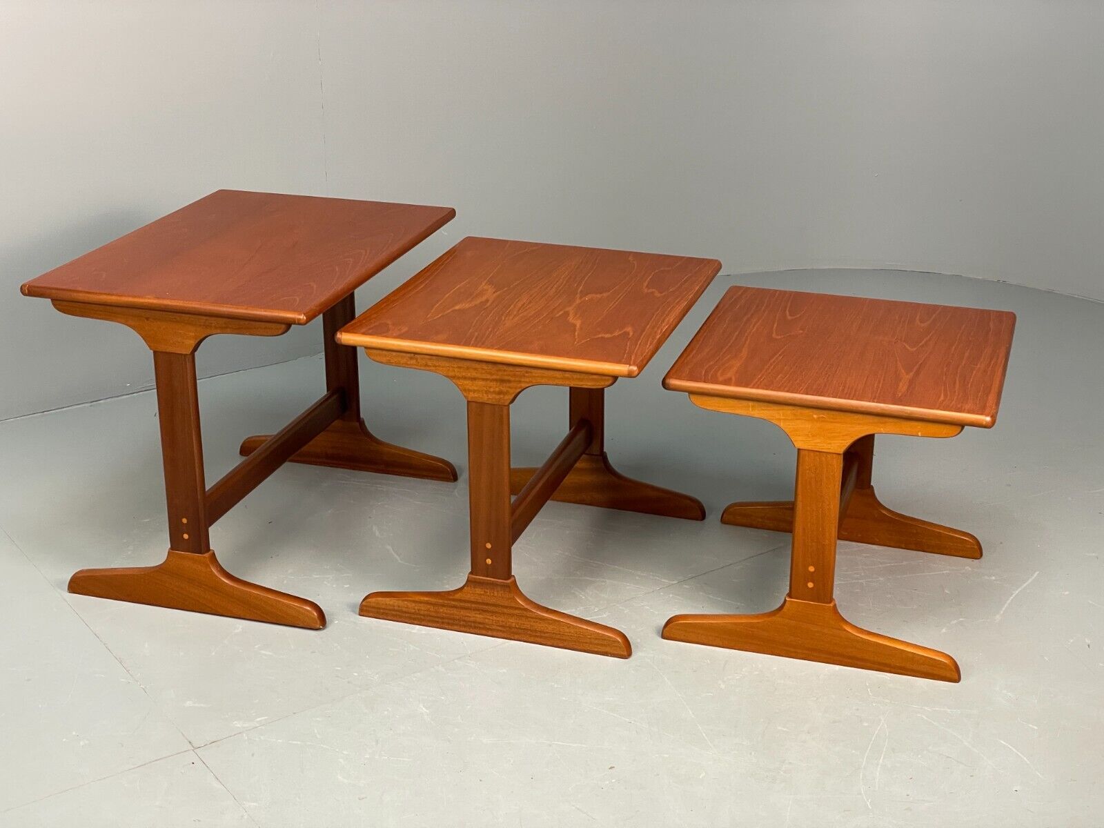 Vintage Teak Nesting Tables Retro 1980s EB8405 MWOO - UKDK FURNITURE
