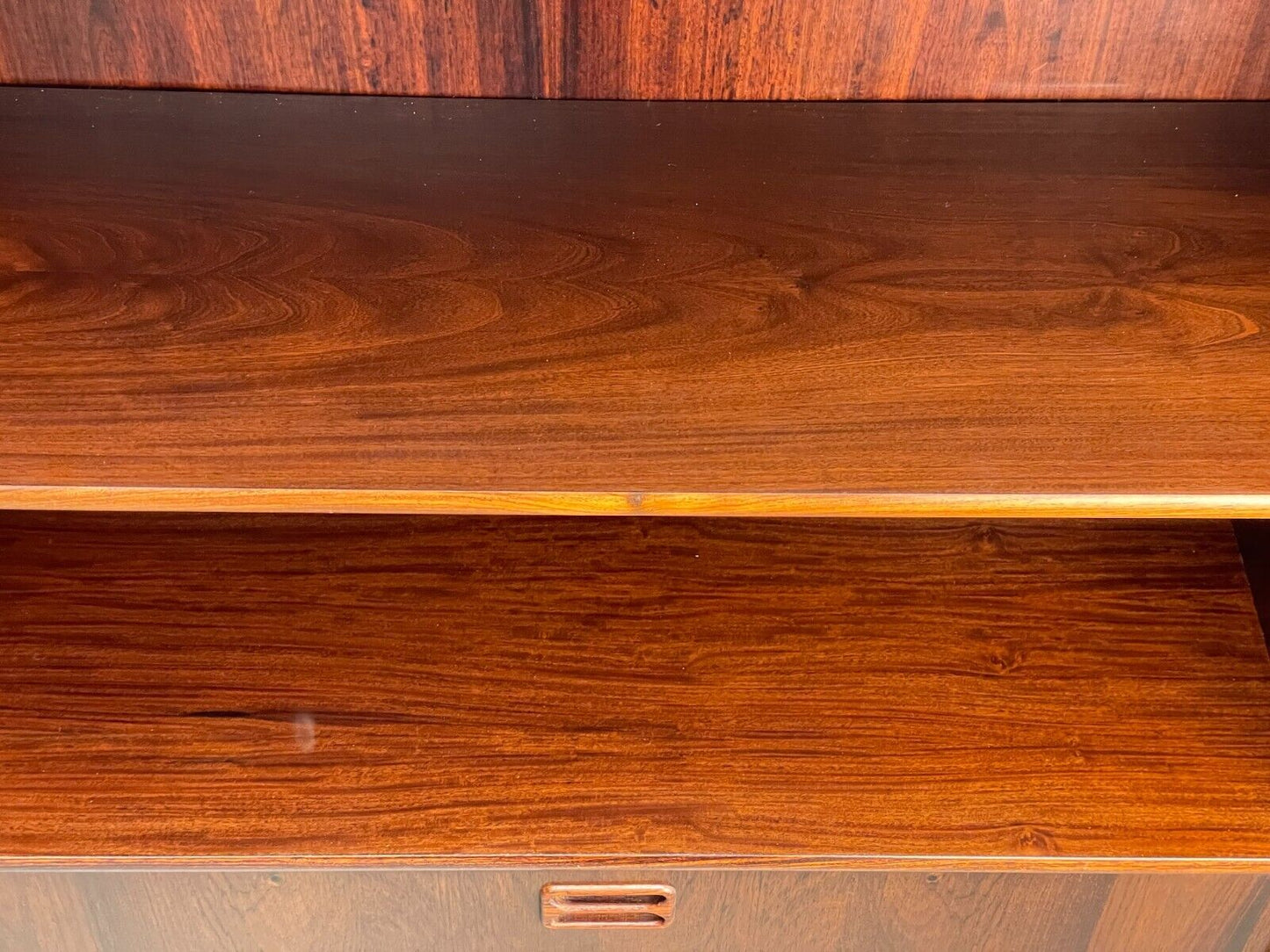 Vintage Danish Bookcase Shelving Unit With Drop Door Drinks Cabinet EB8815 MWOO - UKDK FURNITURE