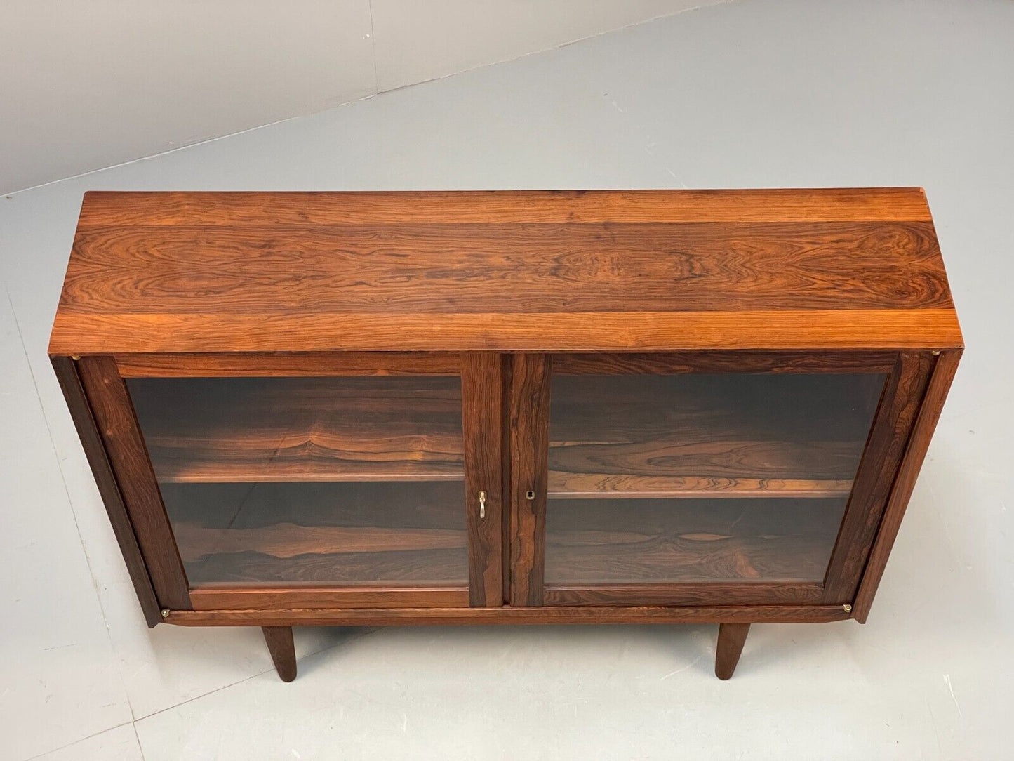 Danish Midcentury Glazed Cabinet Vintage Storage Shelving EB8420 MWOO - UKDK FURNITURE