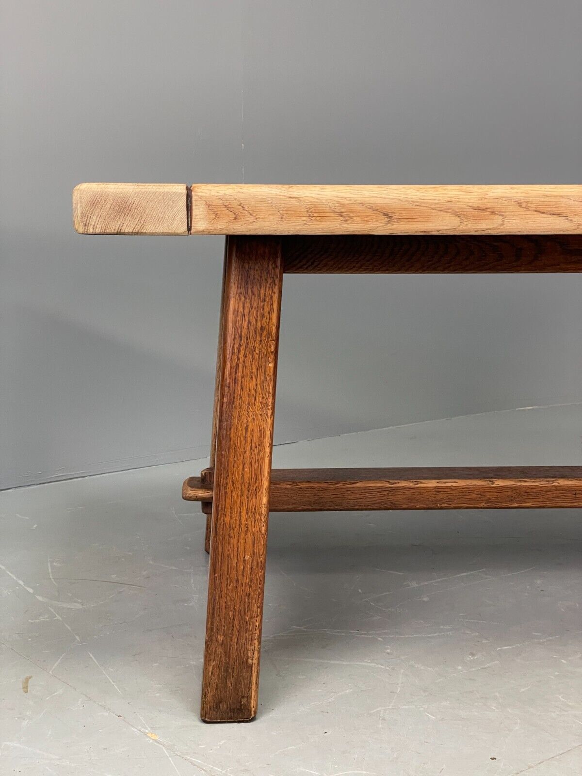 Vintage Scandinavian Large Oak Coffee Table Arts & Crafts Style EB7839 MWOO - UKDK FURNITURE