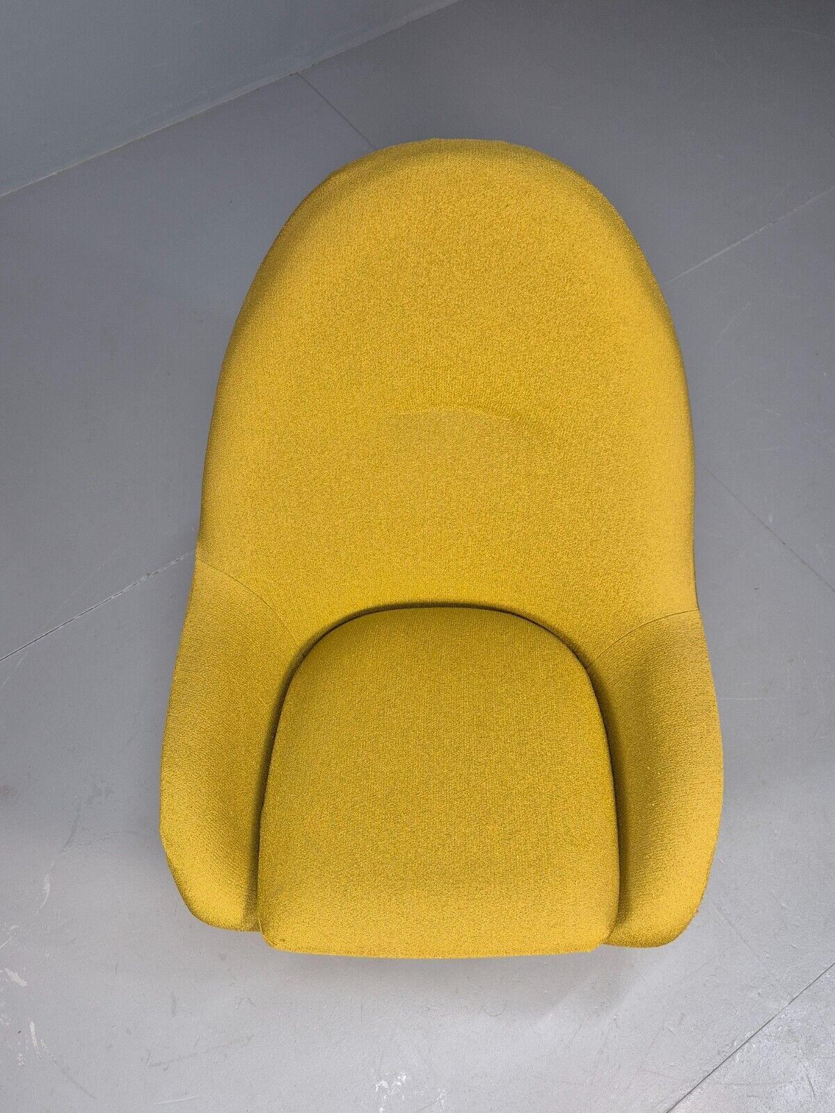 Vintage Greaves Thomas Teardrop Swivel Chair, Yellow Stretch Cover EB9222 MSWI - UKDK FURNITURE