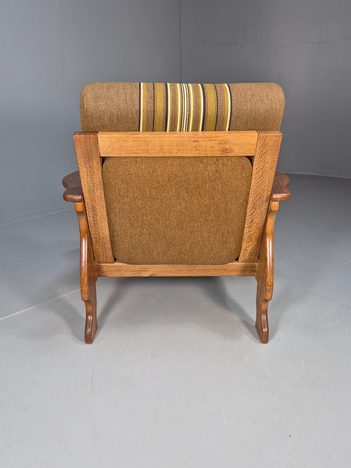 Vintage Kjaernulf Style Lounge Chair Oak and Green 1970s Retro EB9547 MNOR - UKDK FURNITURE