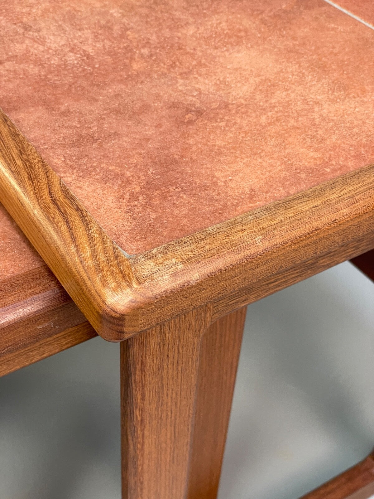 Vintage Teak Nesting Tables Tile Topped 1970s Retro Design EB9757 MWOO - UKDK FURNITURE