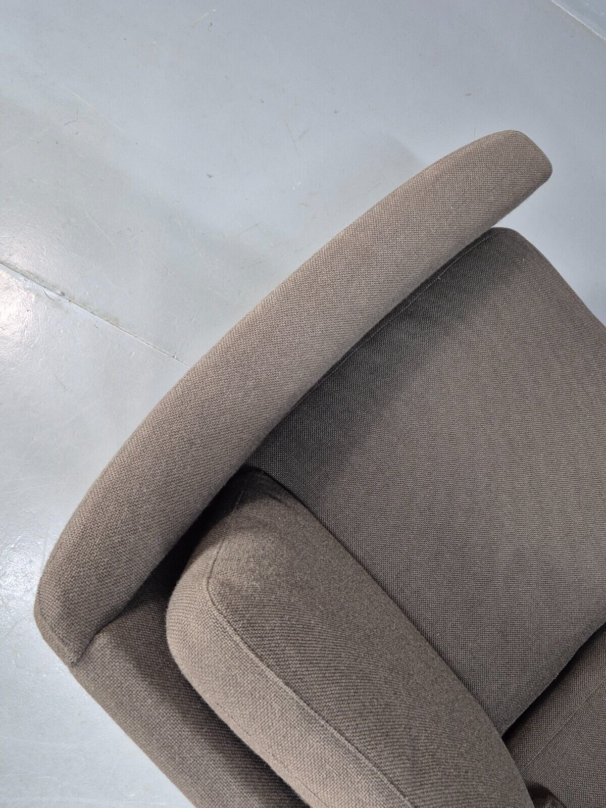 Vintage Swedish 3 Seat Sofa Taupe Wool Teak Base 1960s Retro MCM EB7667 M3SS - UKDK FURNITURE