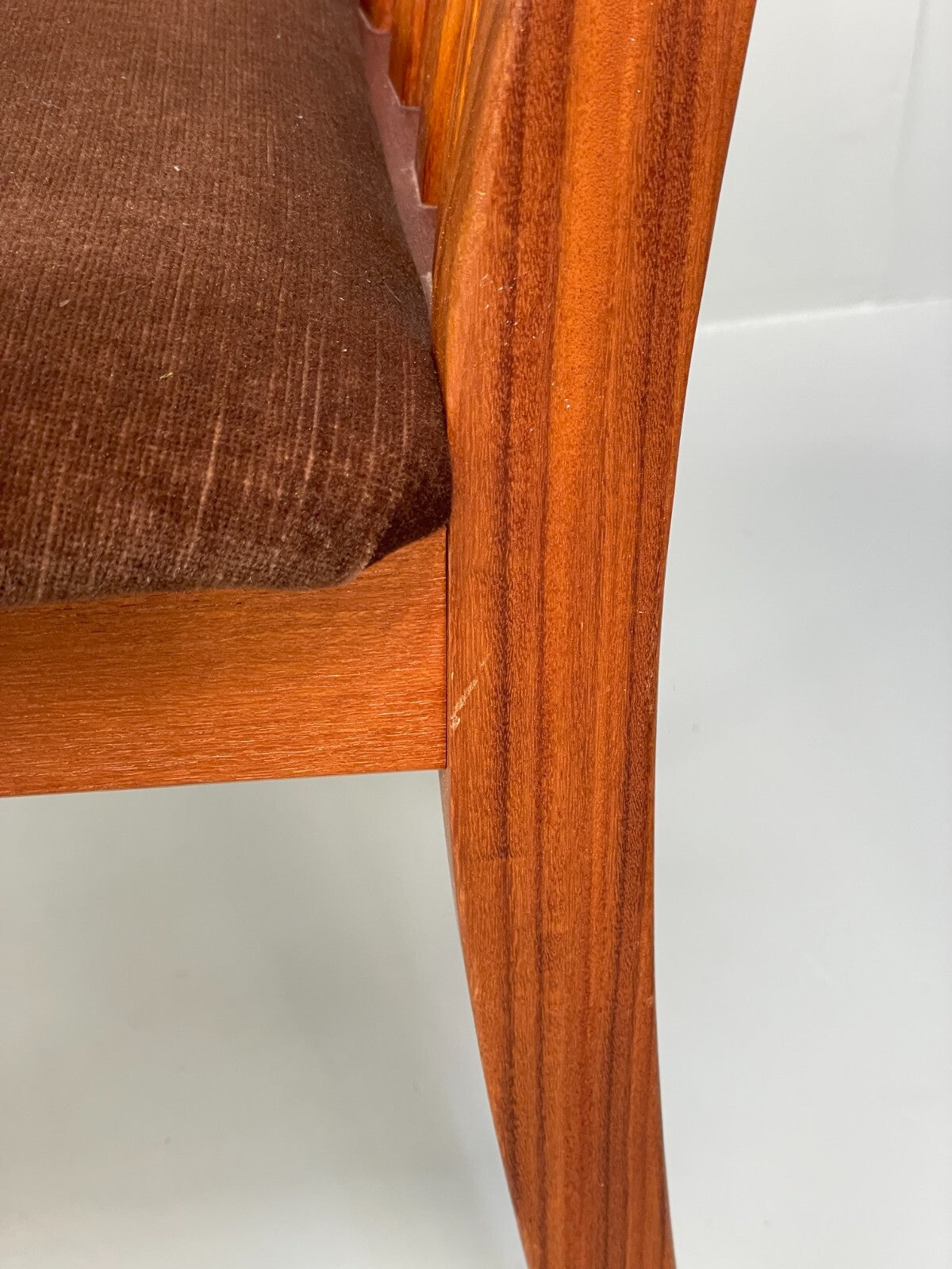 Vintage G Plan Fresco Teak Dining Chairs Six Brown Velour Retro EB9780 MDIN - UKDK FURNITURE