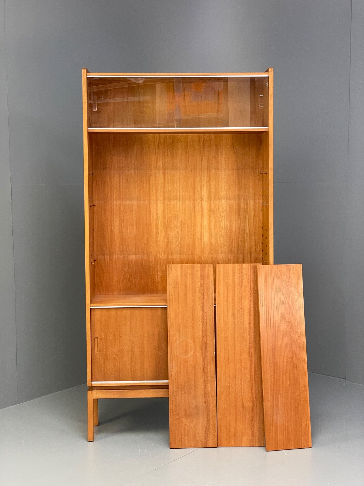Vintage Cherry Wall Unit Bookcase By Minty Mid Century 1960s EB9722 MWOO - UKDK FURNITURE