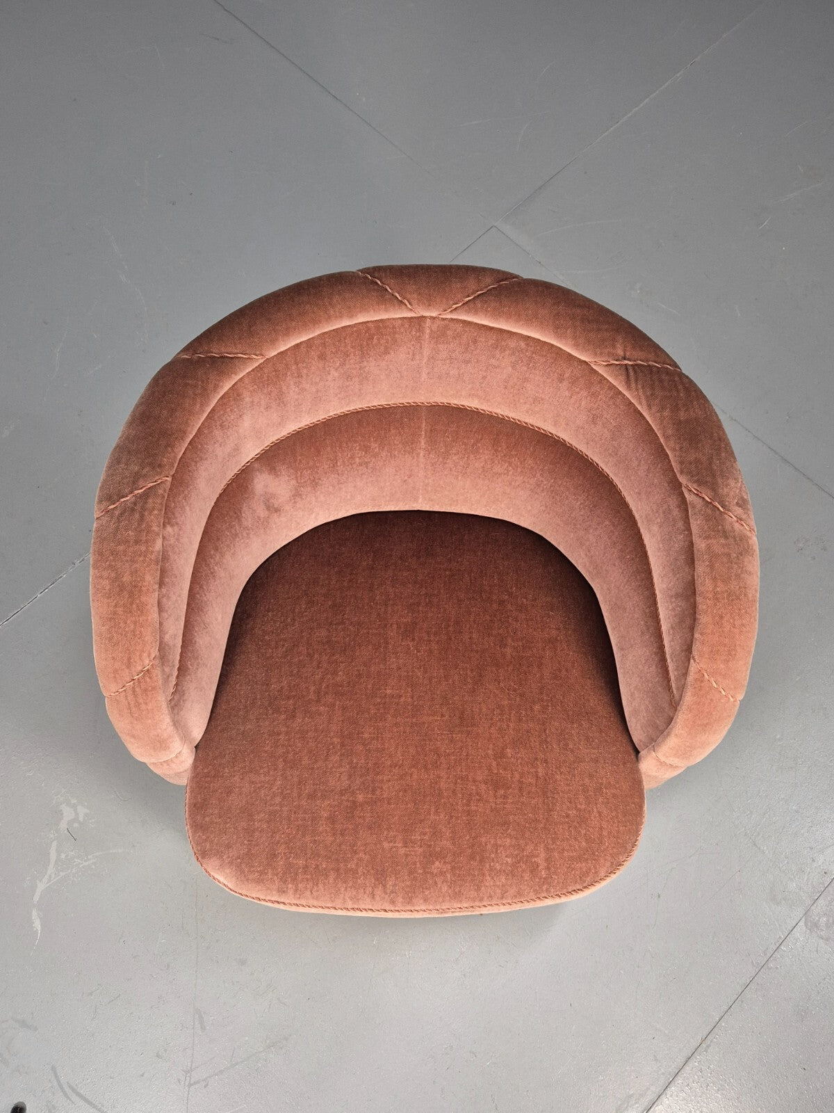 Vintage Pink Art Deco Tub Chair Danish 1930s Tassels EB9619 VCLO - UKDK FURNITURE