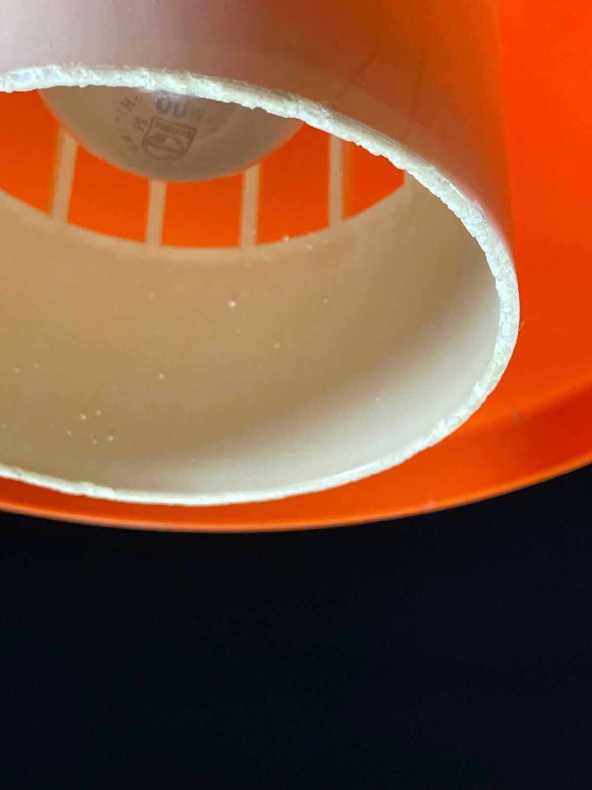 Danish Lyskaer Belysning Model 854 Orange Plastic Light Retro EB5089 LCLC - UKDK FURNITURE