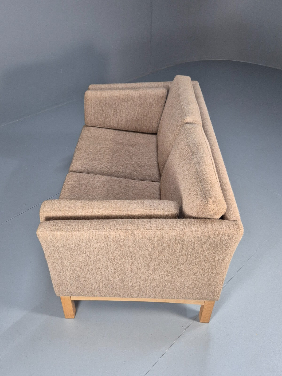 Vintage Danish Mid Century 2 Seat Sofa Beige Wool 1970s EB9668 M2SS - UKDK FURNITURE