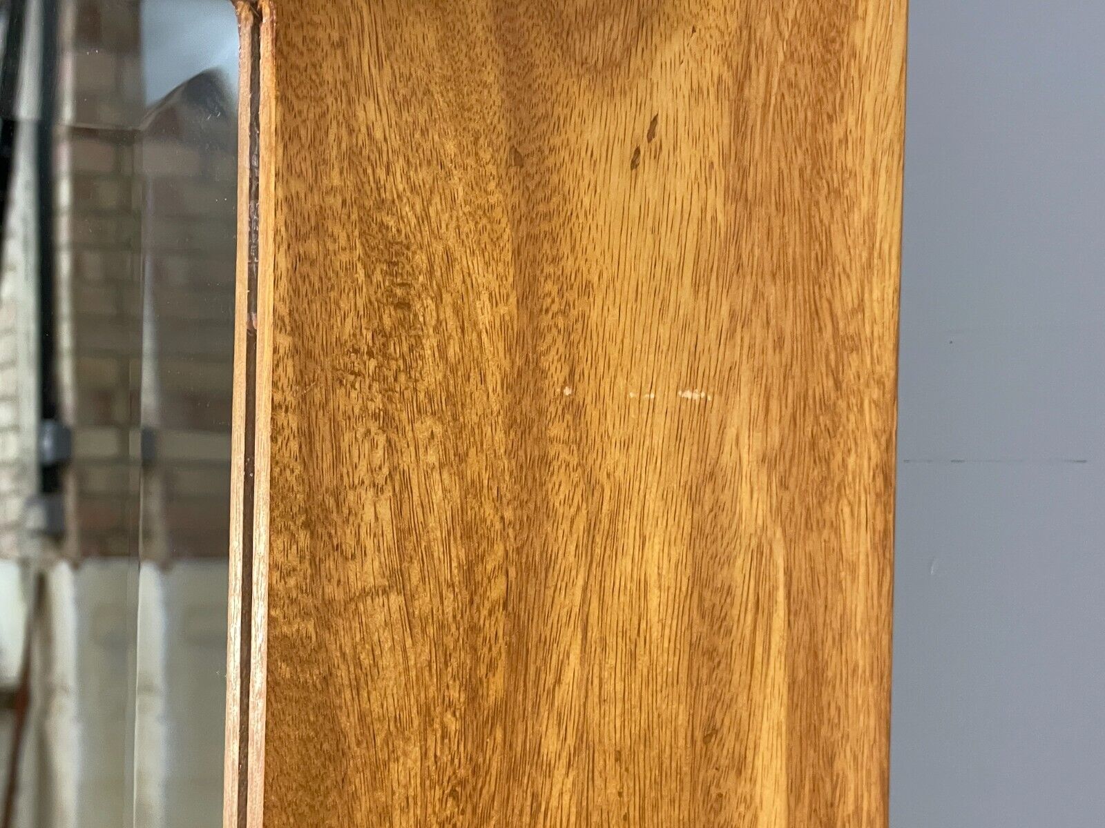 Large Rectangular Wall Mirror In A Satin Birch Wood EB8390 MWOO - UKDK FURNITURE