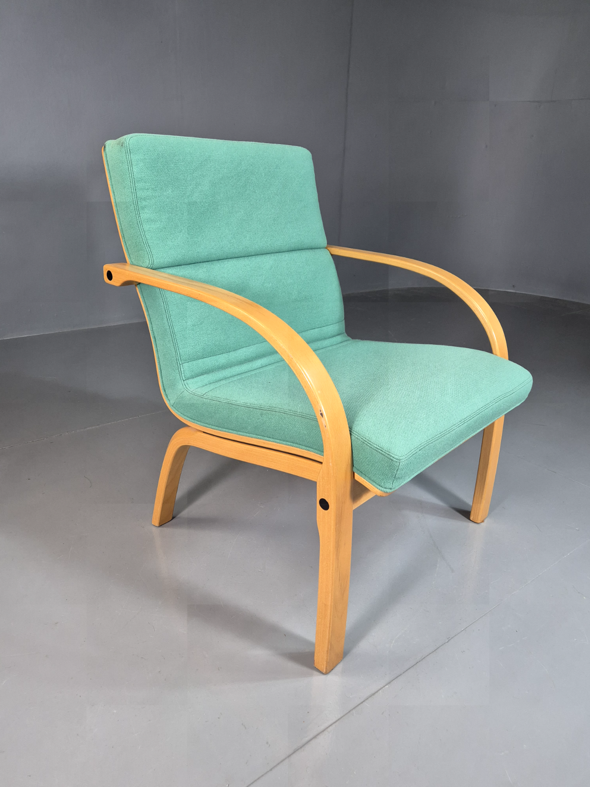 Vintage Danish Lounge Chair Mint Bentwood 1980s Retro EB7350 MBEN - UKDK FURNITURE
