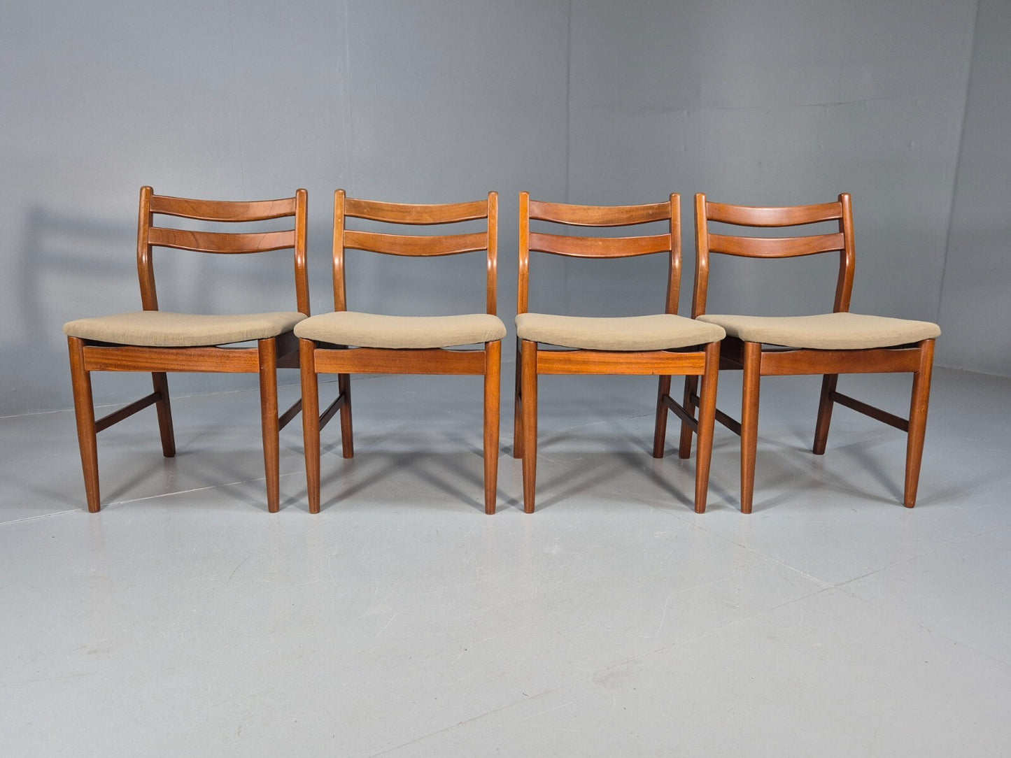 4 Danish Style Teak Dining Chairs Mid Century 1960s Retro MCM EB9694 MDIN - UKDK FURNITURE