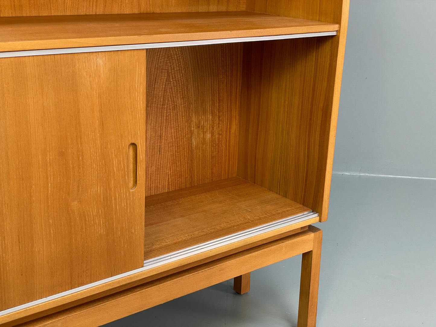 Vintage Cherry Wall Unit Bookcase By Minty Mid Century 1960s EB9722 MWOO - UKDK FURNITURE
