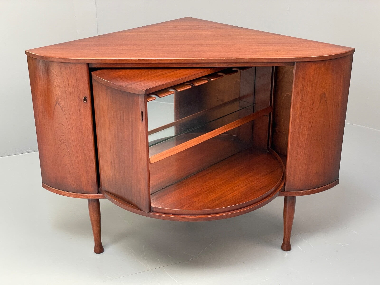 Vintage Teak Revolving Drinks Cabinet 1950s Mid Century EB9768 MWOO - UKDK FURNITURE