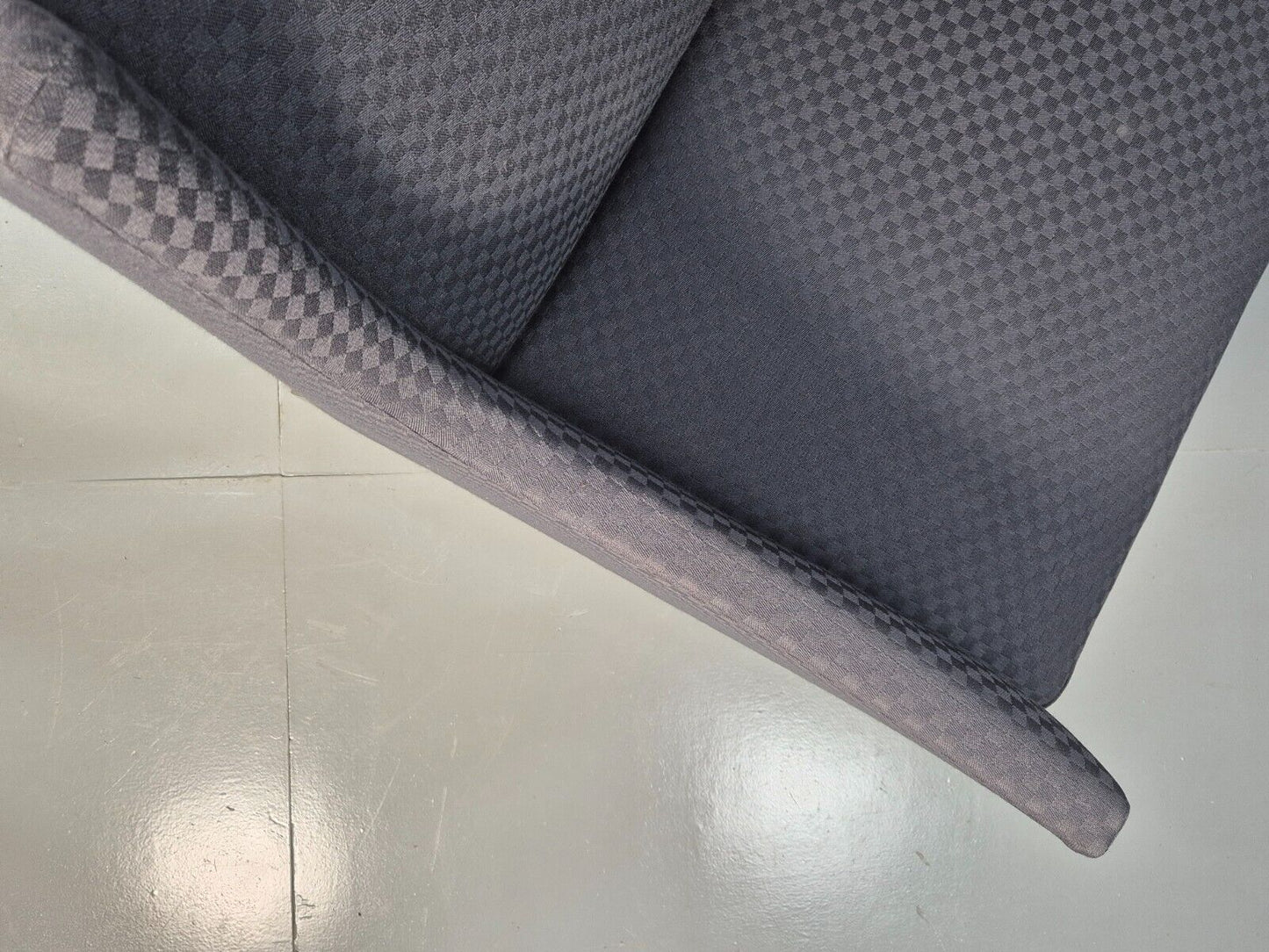 Vintage Danish 3 Seat Sofa Blue Check Cotton Mogensen MCM 1960s EB8589 M3SS - UKDK FURNITURE