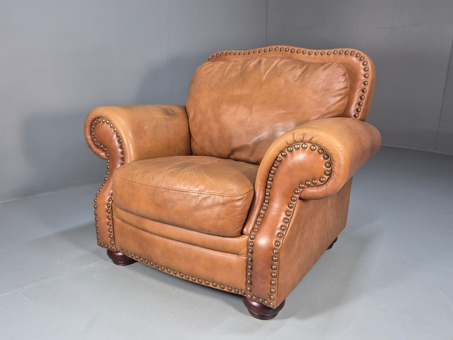Vintage Leather Club Chair 1980s Danish Retro EB9642 VLEA - UKDK FURNITURE