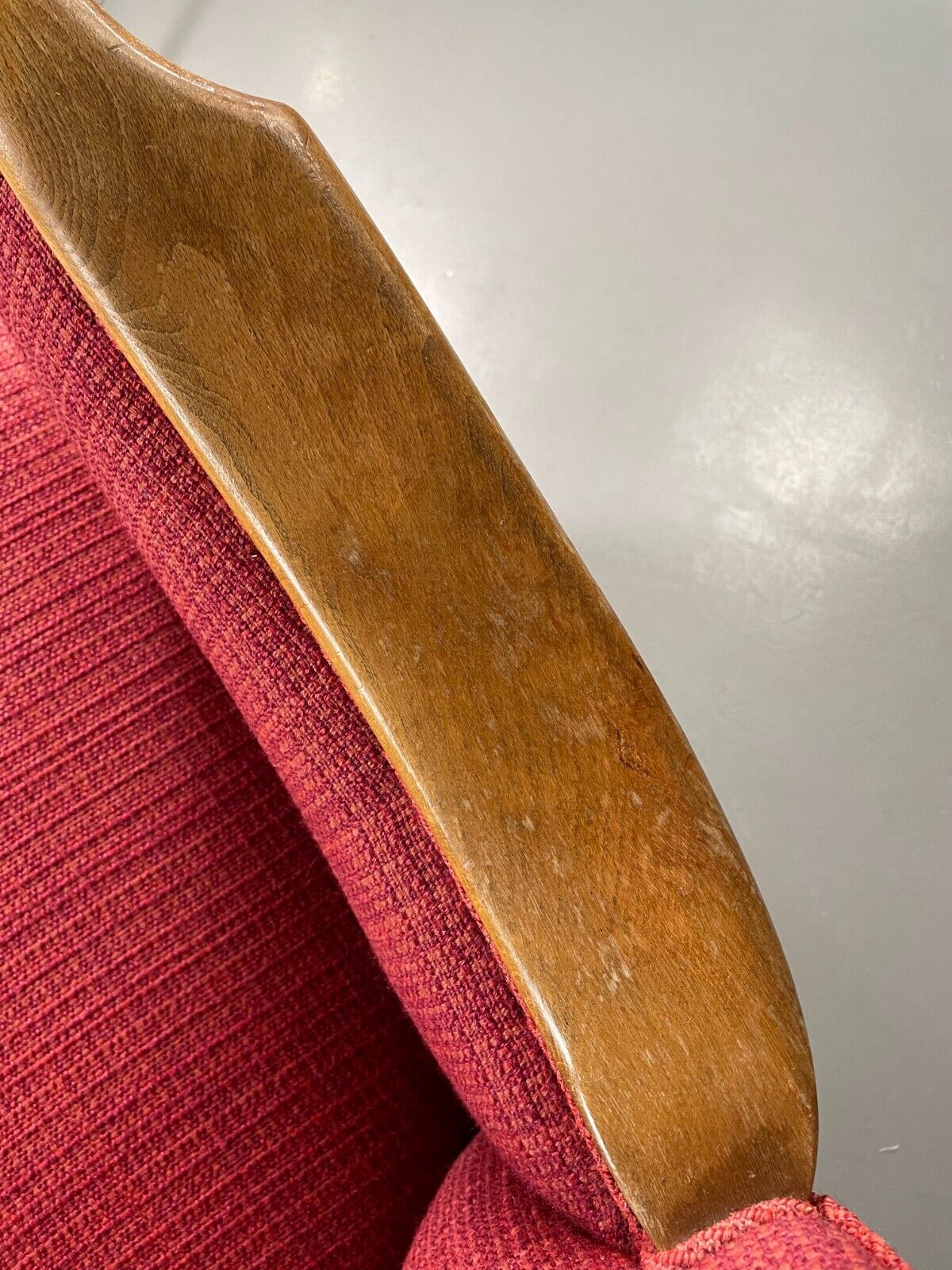 Vintage Danish Lounge Chair Red Slagelese Mobler Retro MCM EB6777 MNOR - UKDK FURNITURE