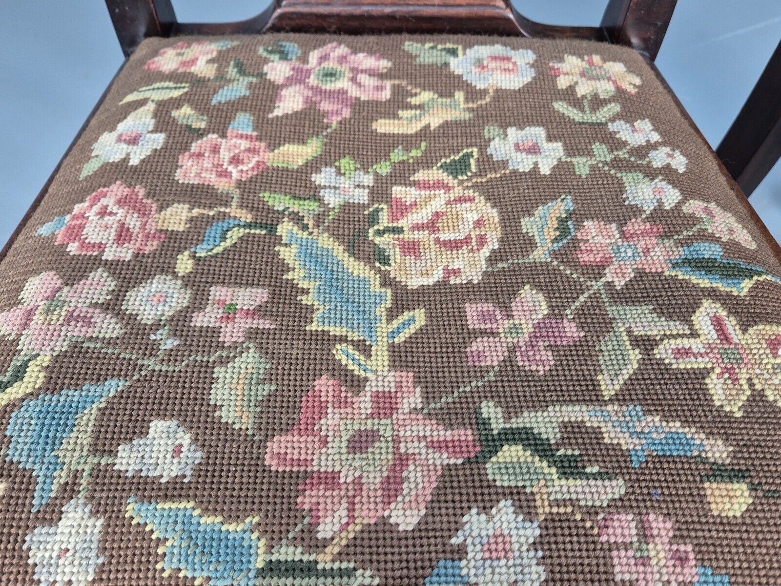 2 Antique Georgian Style Dining Chairs Mahogany Chippendale Style EB9147 VDIN - UKDK FURNITURE