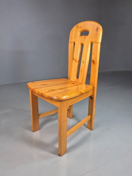 A Vintage Italian Pine Dining Chairs Effezeta 1970s Brutalist Retro EB7932 MNOR - UKDK FURNITURE