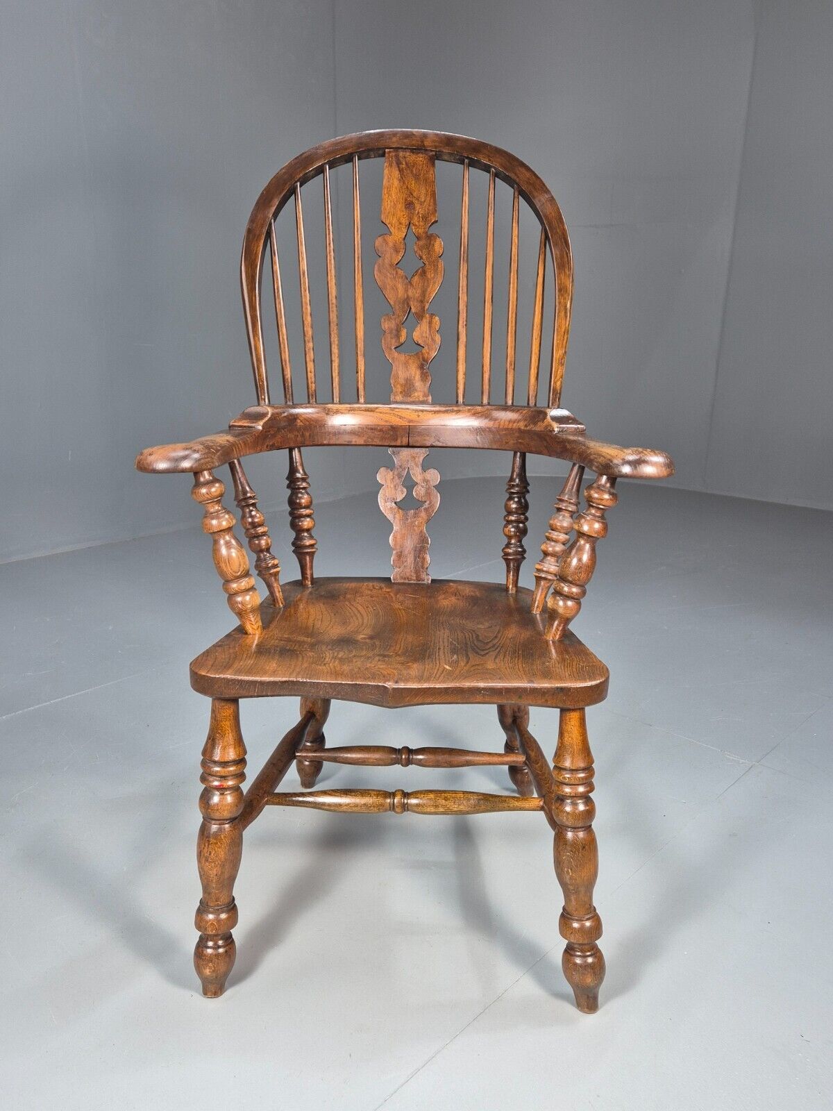 Vintage Windsor Armchair Oak 19th Century Antique EB9034 VDIN - UKDK FURNITURE