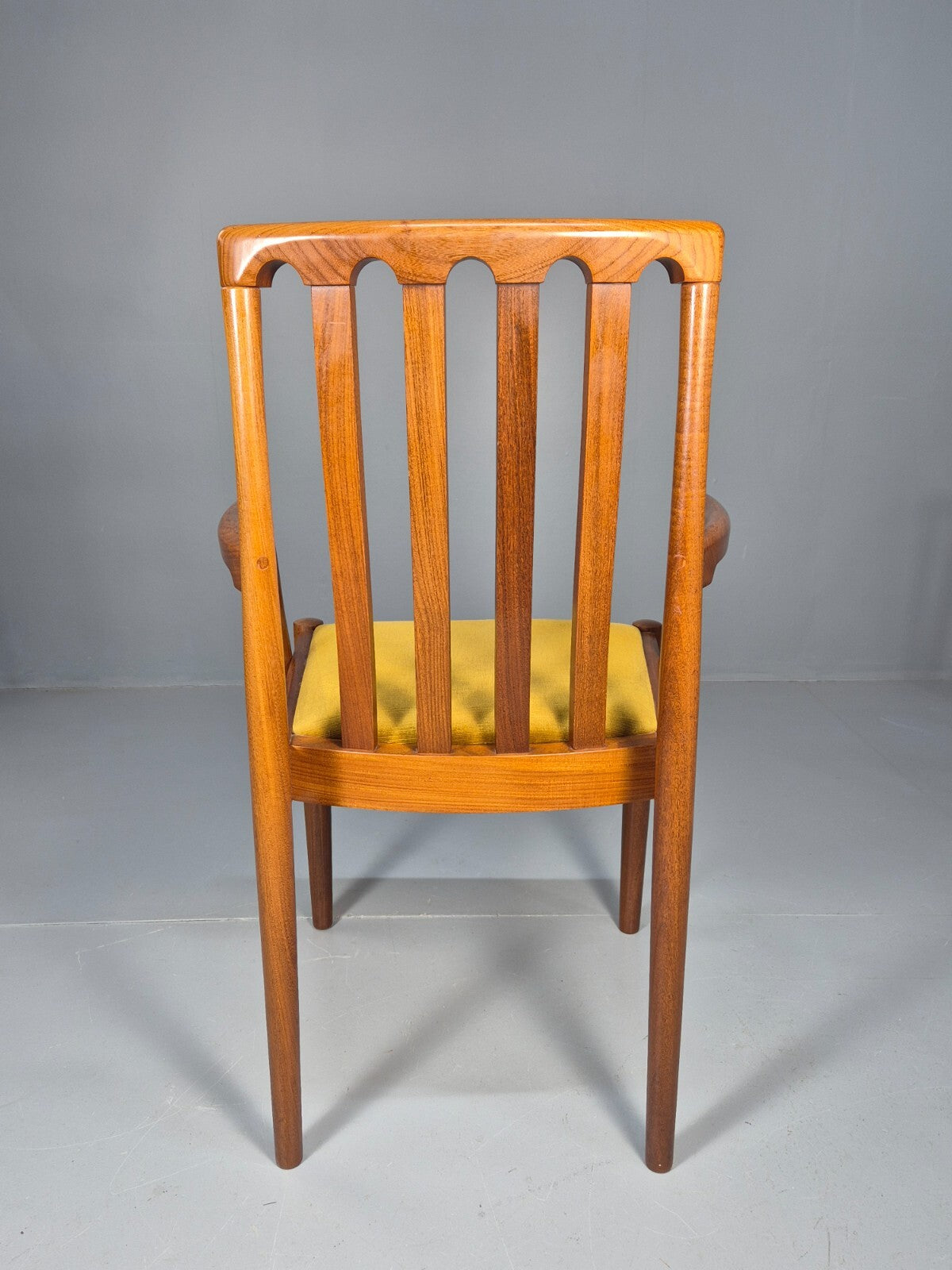 10 Vintage Meredew Teak Dining Chairs Gold Velour Upholstery 1970s EB9411 MDIN - UKDK FURNITURE