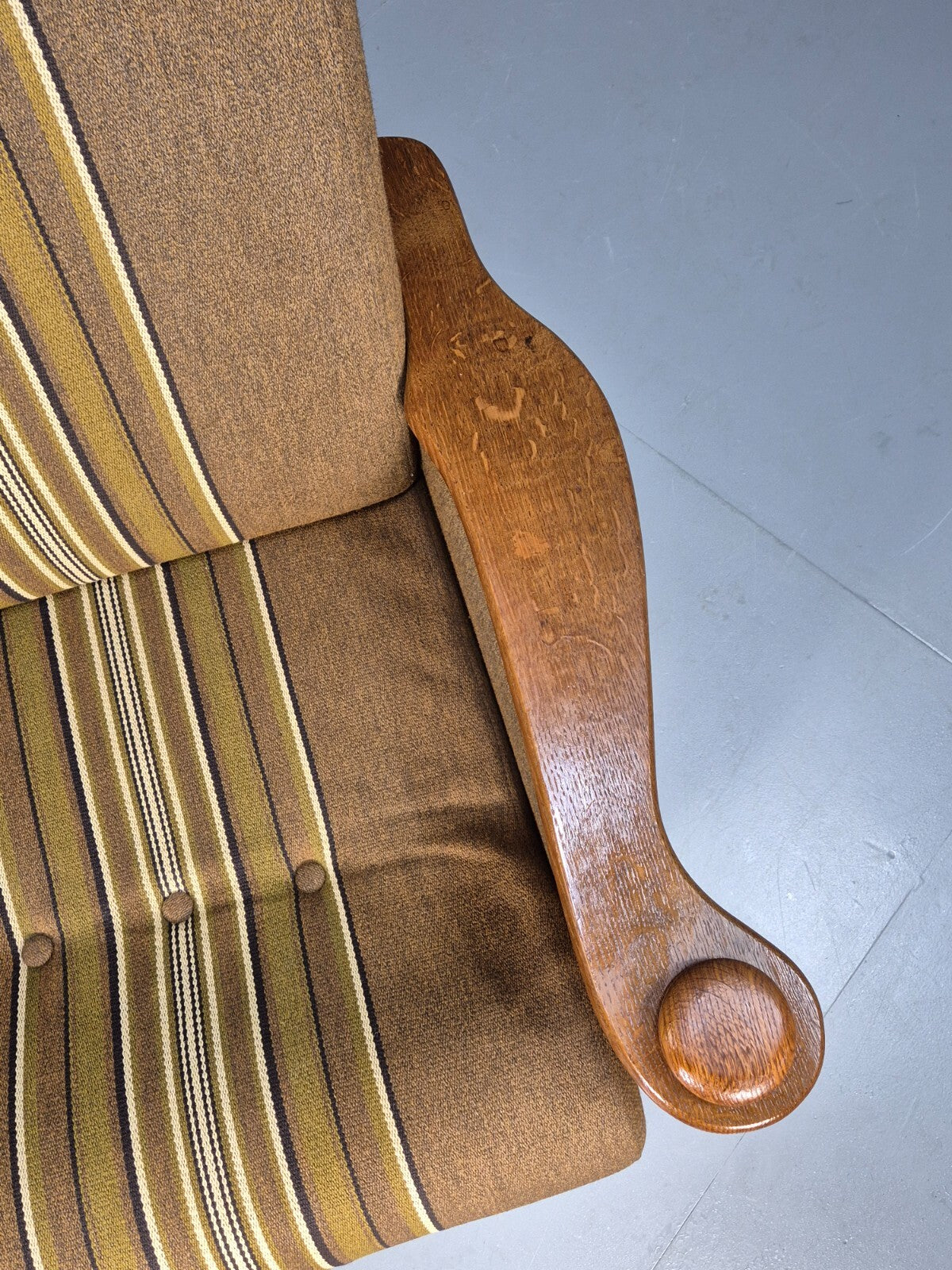 Vintage Kjaernulf Style Lounge Chair Oak and Green 1970s Retro EB9547 MNOR - UKDK FURNITURE