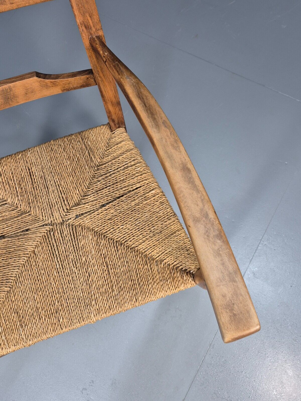 Vintage Danish Ladder Back Chair With Seagrass Seat EB8870 VBER - UKDK FURNITURE