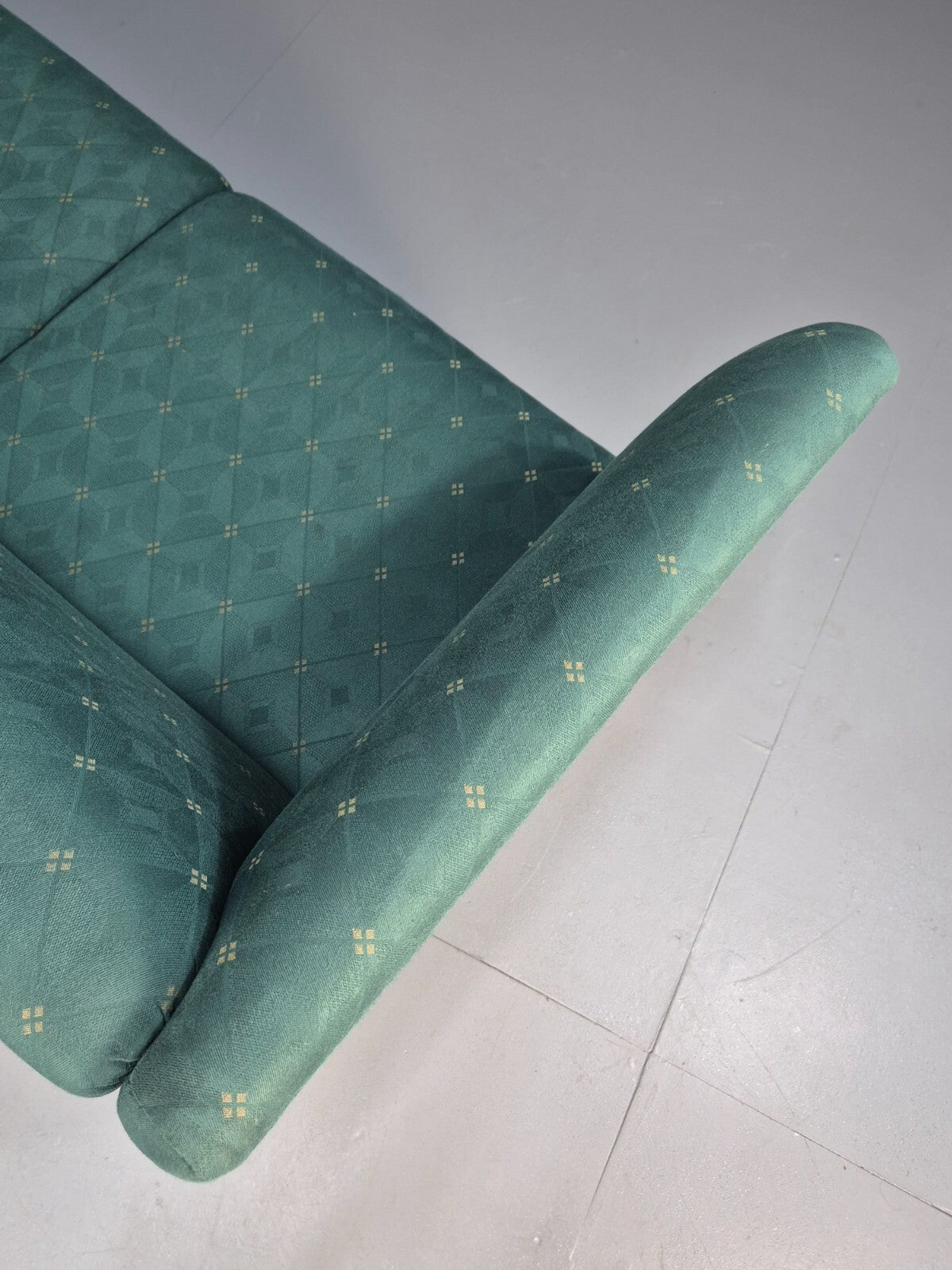 Vintage Danish Green 2 Seat Classic Mid Century Shaped Sofa 1980s EB9565 M2SS - UKDK FURNITURE