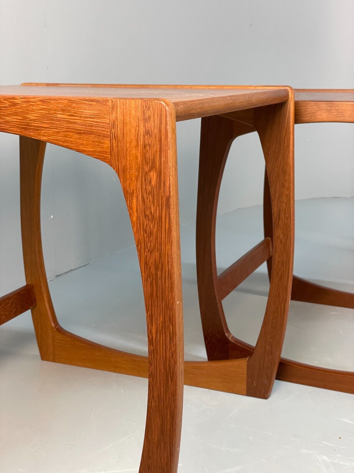 Vintage Teak Nesting Tables Set Of Three Coffee Tables EB8669 MWOO - UKDK FURNITURE