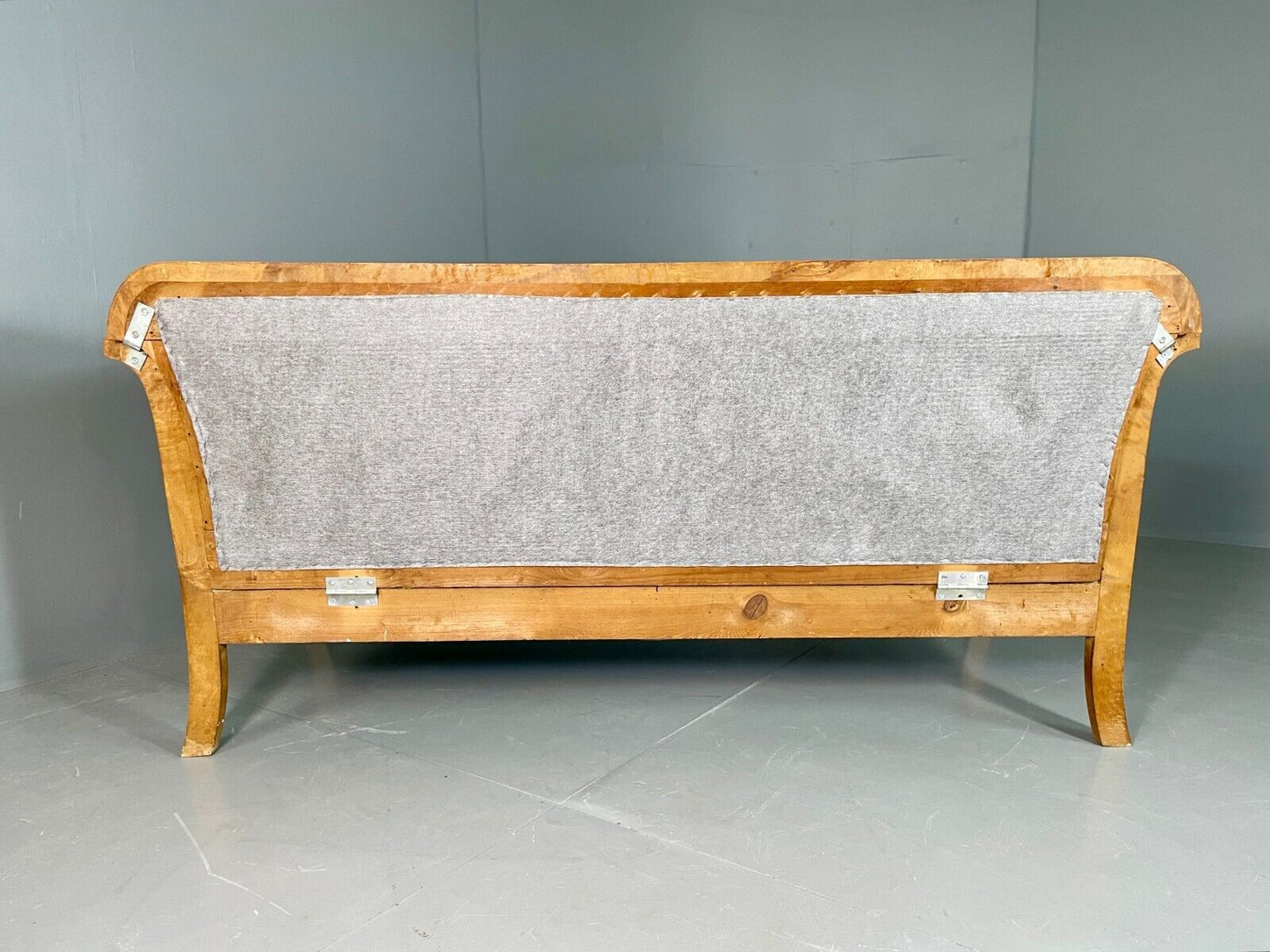 EB6958 Vintage Danish Sofa Satinwood Floral Cotton Empire Style Antique V2SS - UKDK FURNITURE