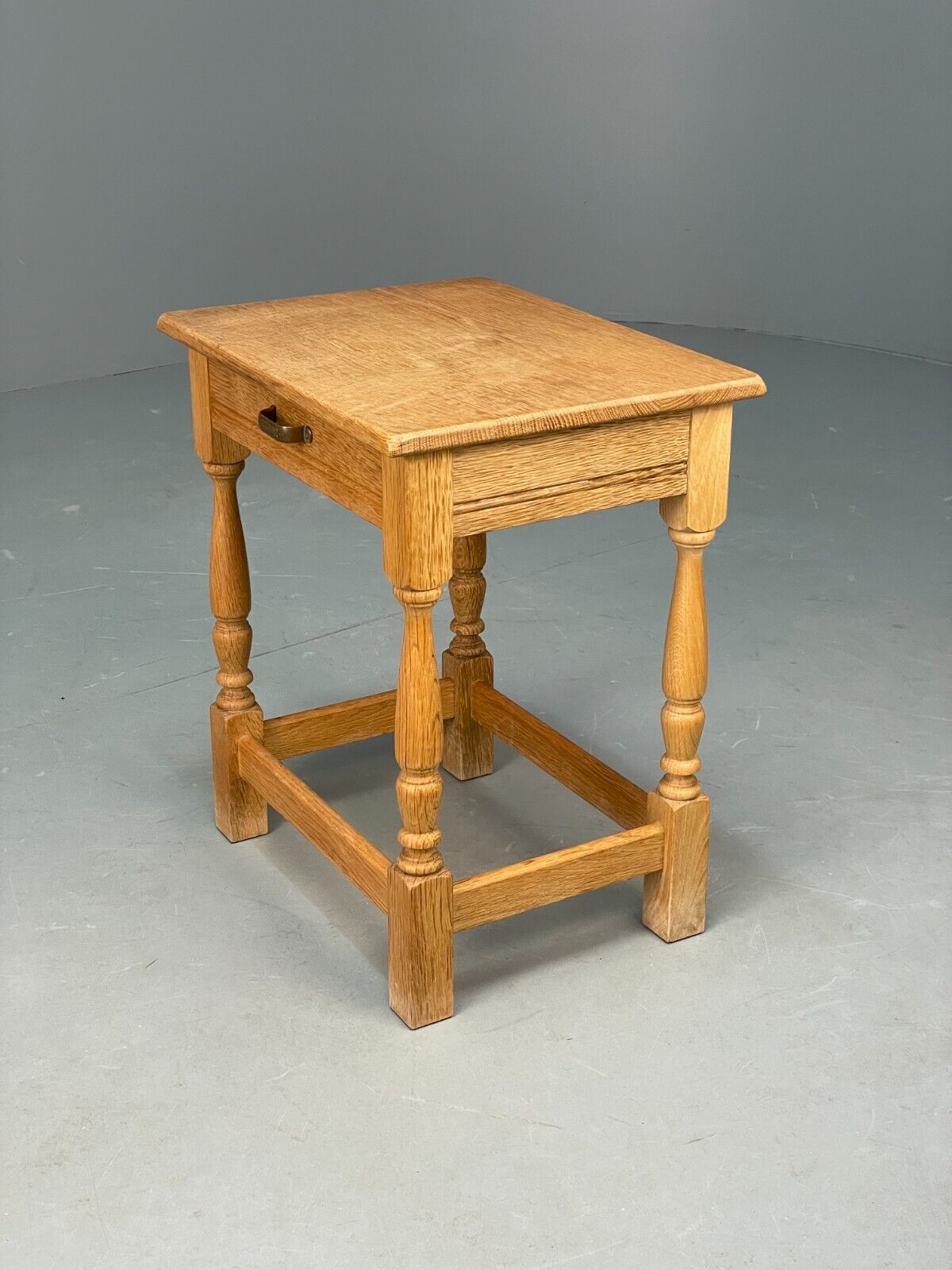 Vintage Danish Oak Bedside Table With Drawer Traditional Style EB9365 MWOO - UKDK FURNITURE