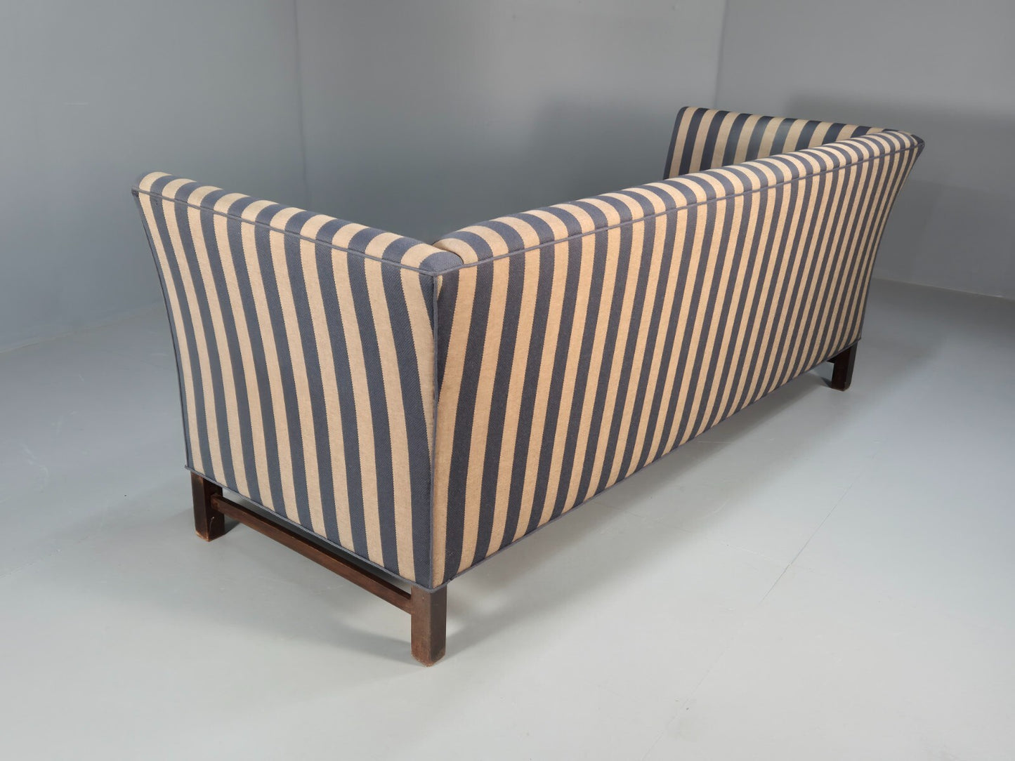 Vintage Danish 1950s Striped Sofa Mid Century Modern Shape Retro EB9559 M3SS - UKDK FURNITURE