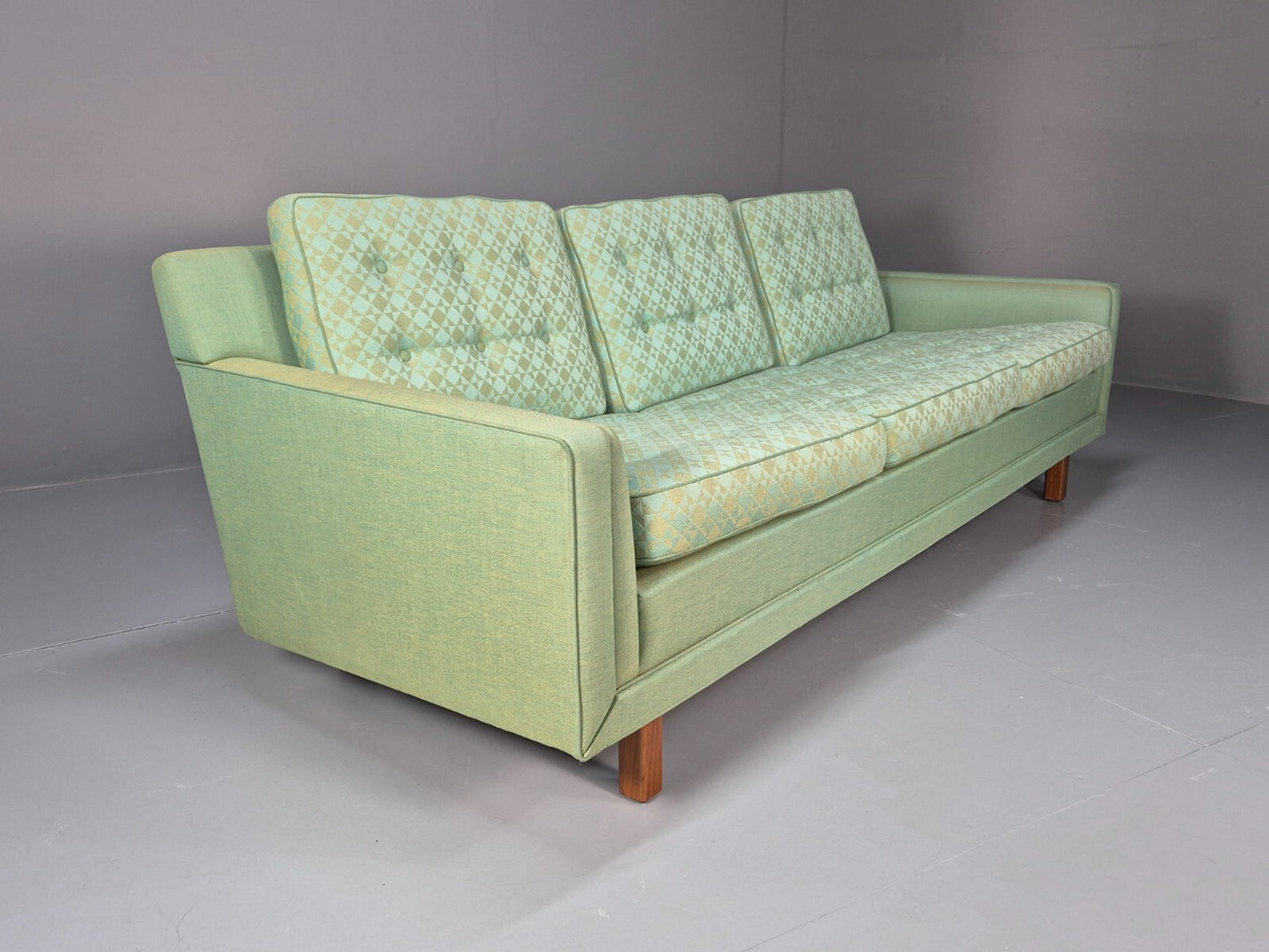 Vintage Swedish Dux Green 3 Seat Sofa 1960s Retro Mid Century EB7747 M3SS - UKDK FURNITURE