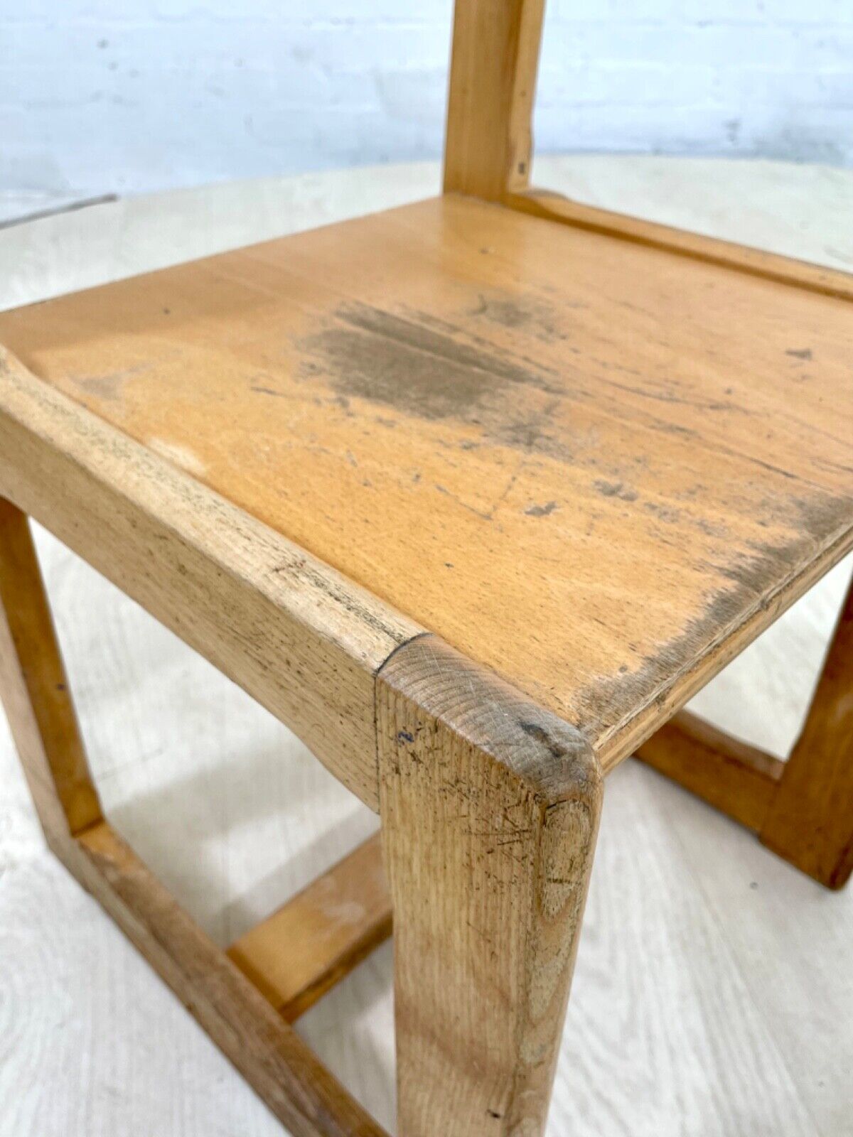 4 Vintage Danish Beech and Plywood School Chairs. Child Size, MCM EB4319 MDIN - UKDK FURNITURE